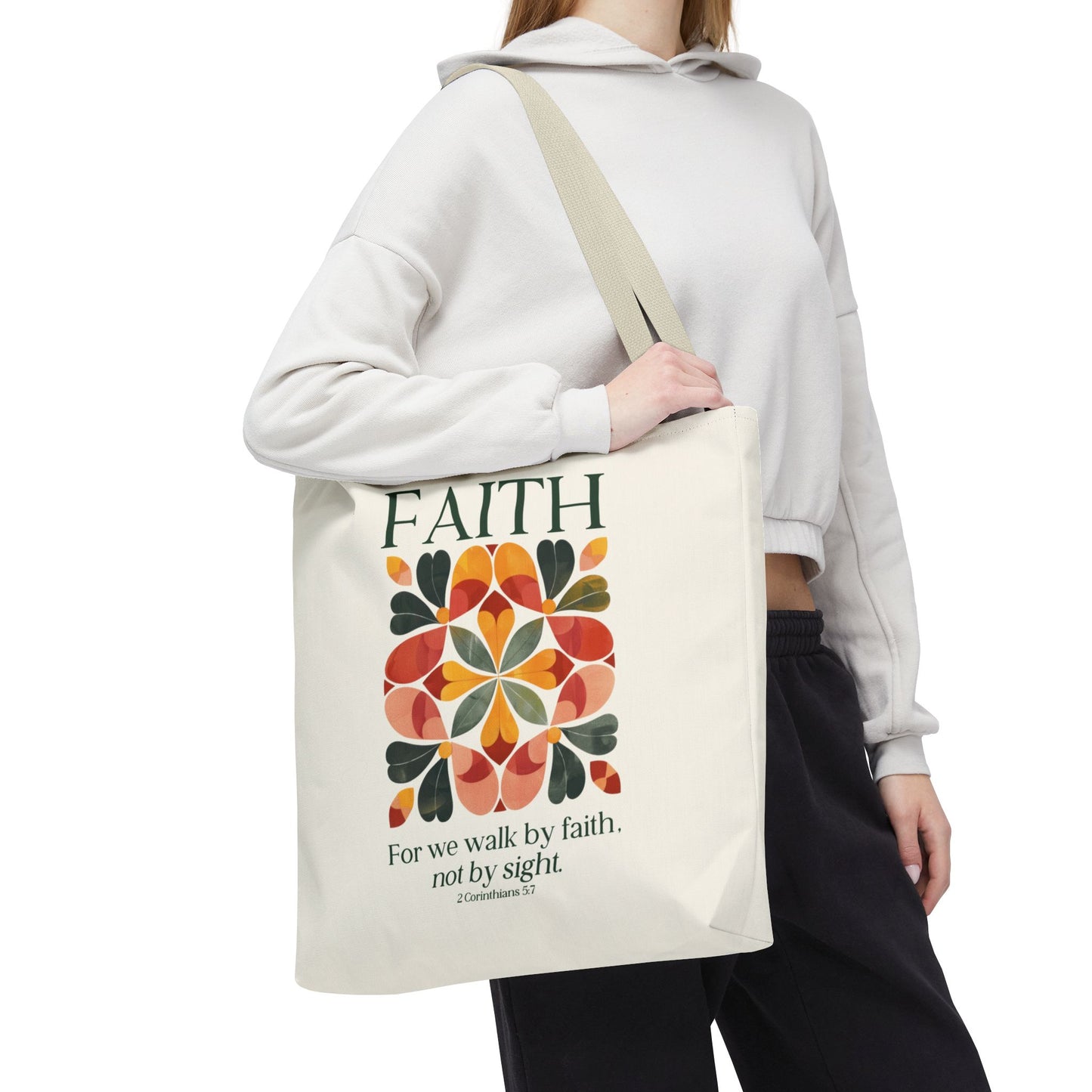 Christian tote bag, Faith Hope Love, Bible bag, Bible verse gift, Faith tote, Christian Girl gift, Baptism gift, Chruch bag, Scripture gift.