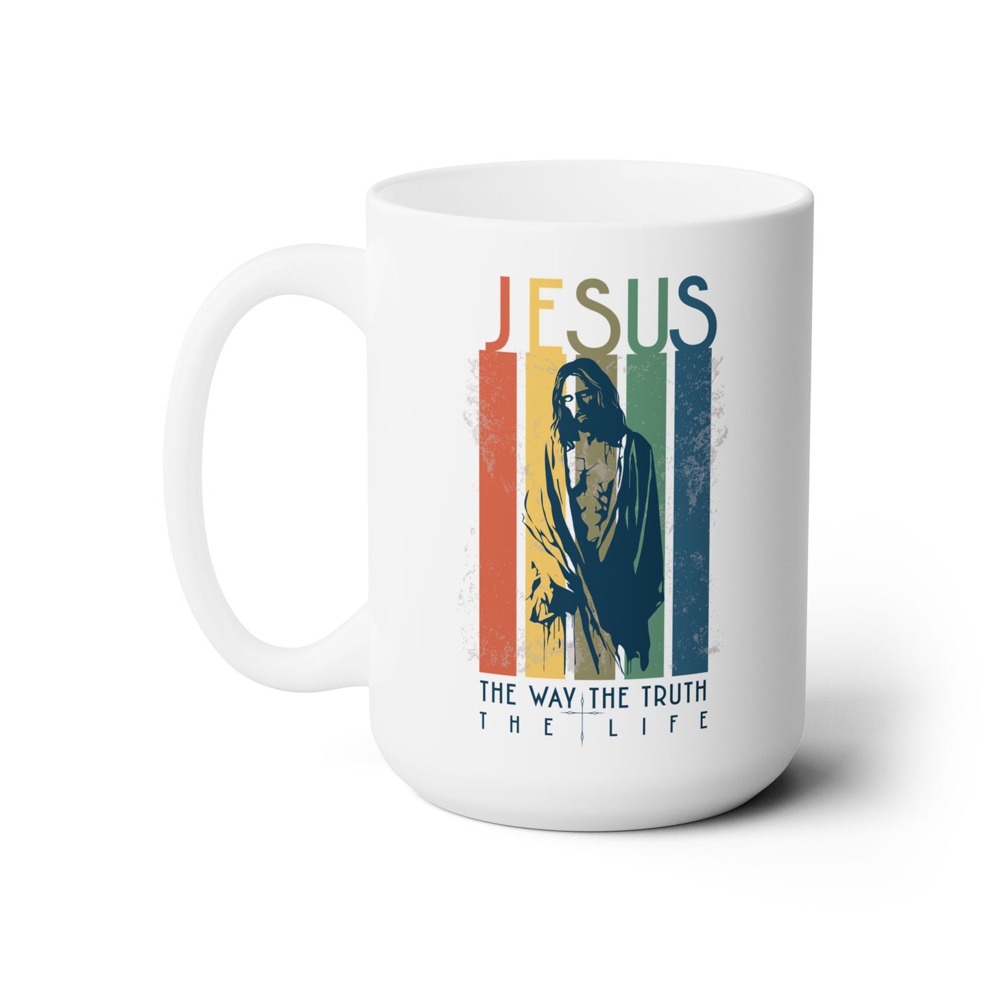 The way the truth the life, Jesus Coffee mug, Christian retro mug, Bible verse tea cup, Faith gift mugs, Baptism gifts, Religious gifts.