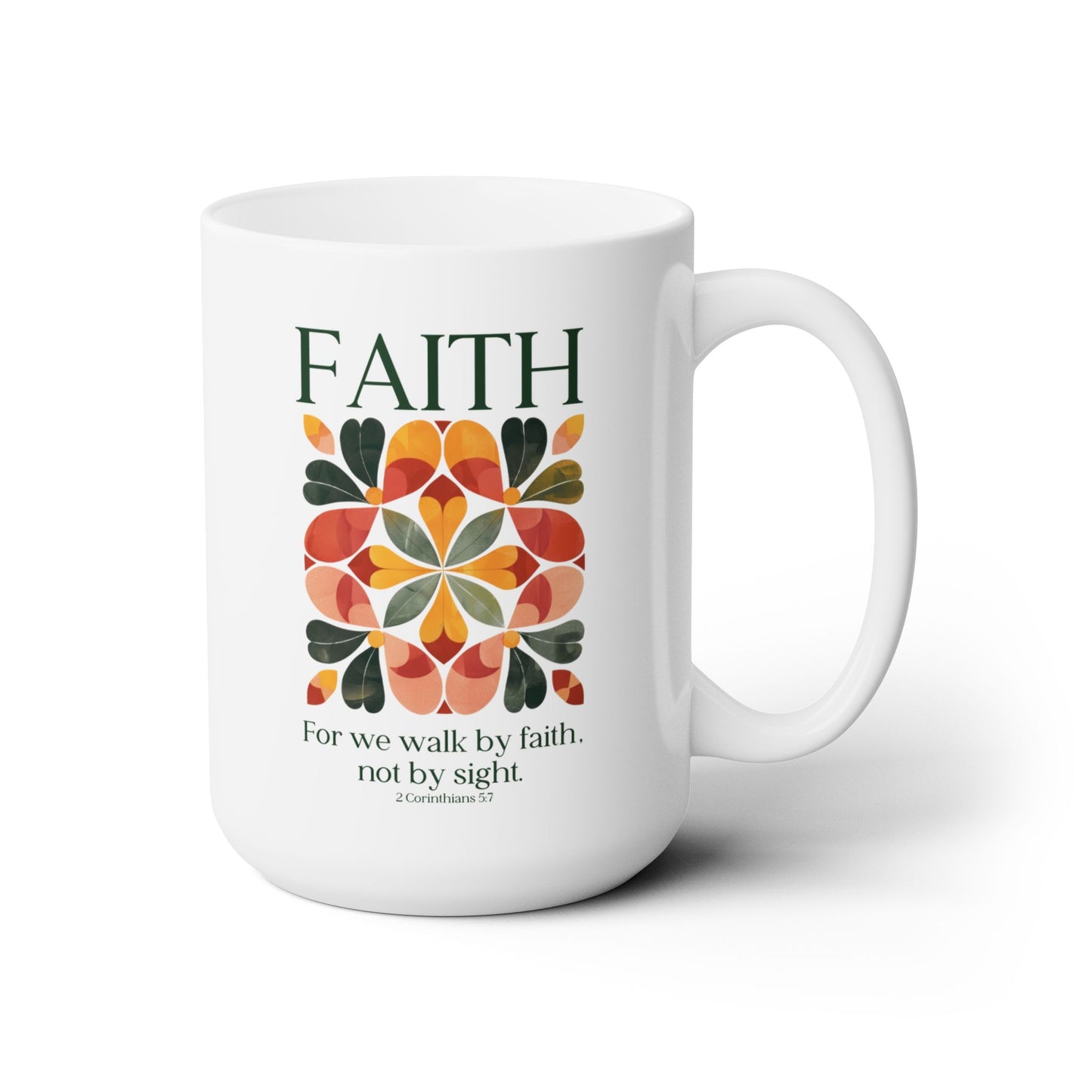 Faith Hope Love, Bible verse mugs, Faith gift mugs, Nature mug, Botanical tea cup,  mug gift, Christian mugs, Religious gifts, Gift for her.