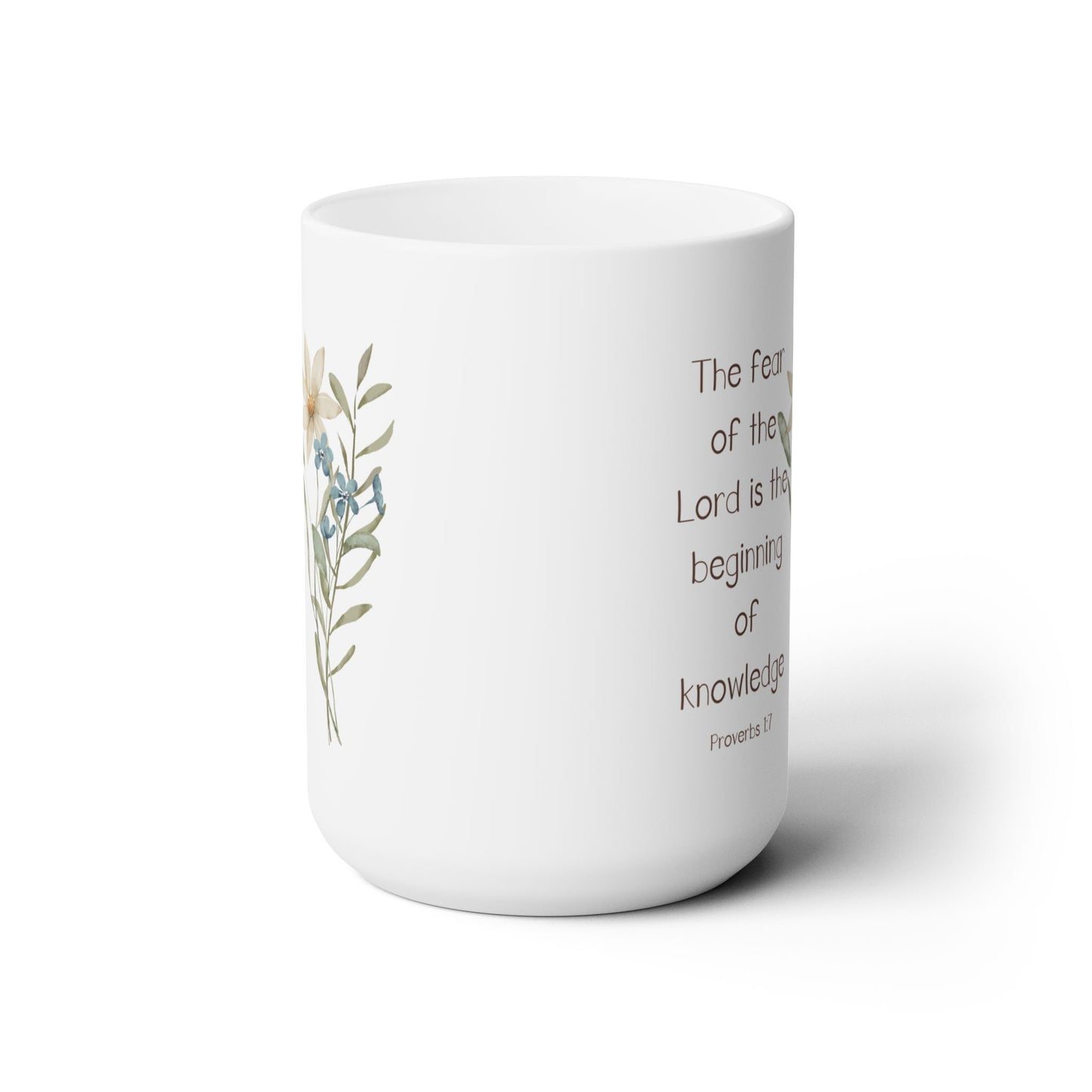 The Fear of the Lord, Christian coffee mug, Proverbs, bible verse, Faith gifts for women, Floral mug for her, Mothers day or birthday gift.