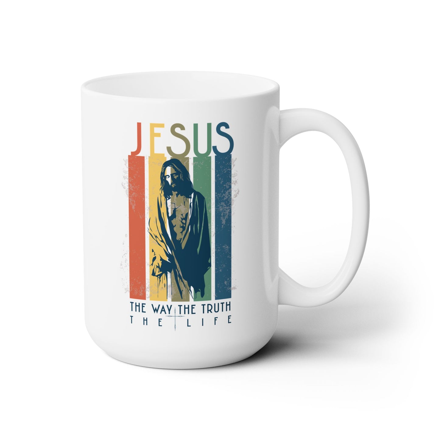 The way the truth the life, Jesus Coffee mug, Christian retro mug, Bible verse tea cup, Faith gift mugs, Baptism gifts, Religious gifts.