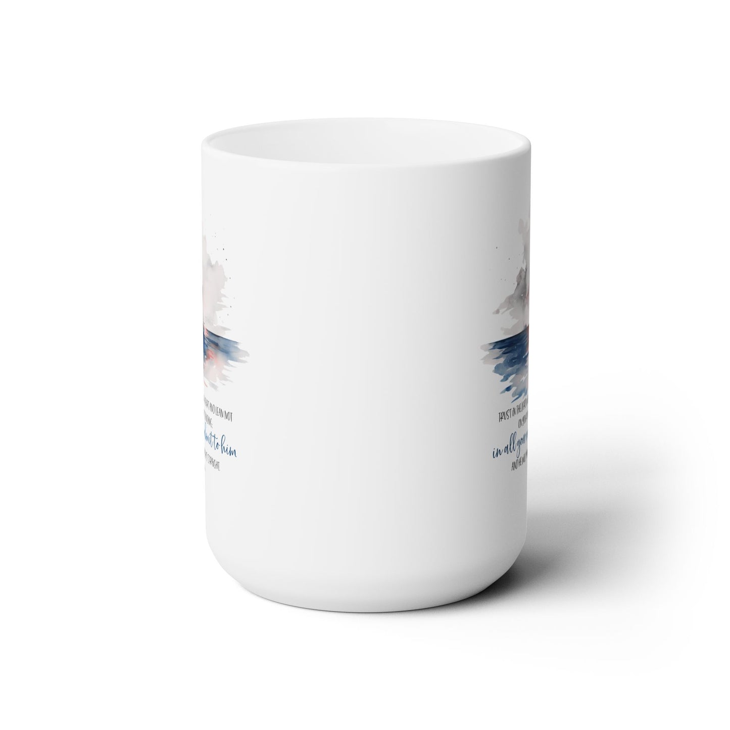 Proverbs 3:5-6 coffe mug, Sailing mug, Bible verse mug, inspirational Christian Faith mug, religious gift, sea lovers mug, gift for boater.