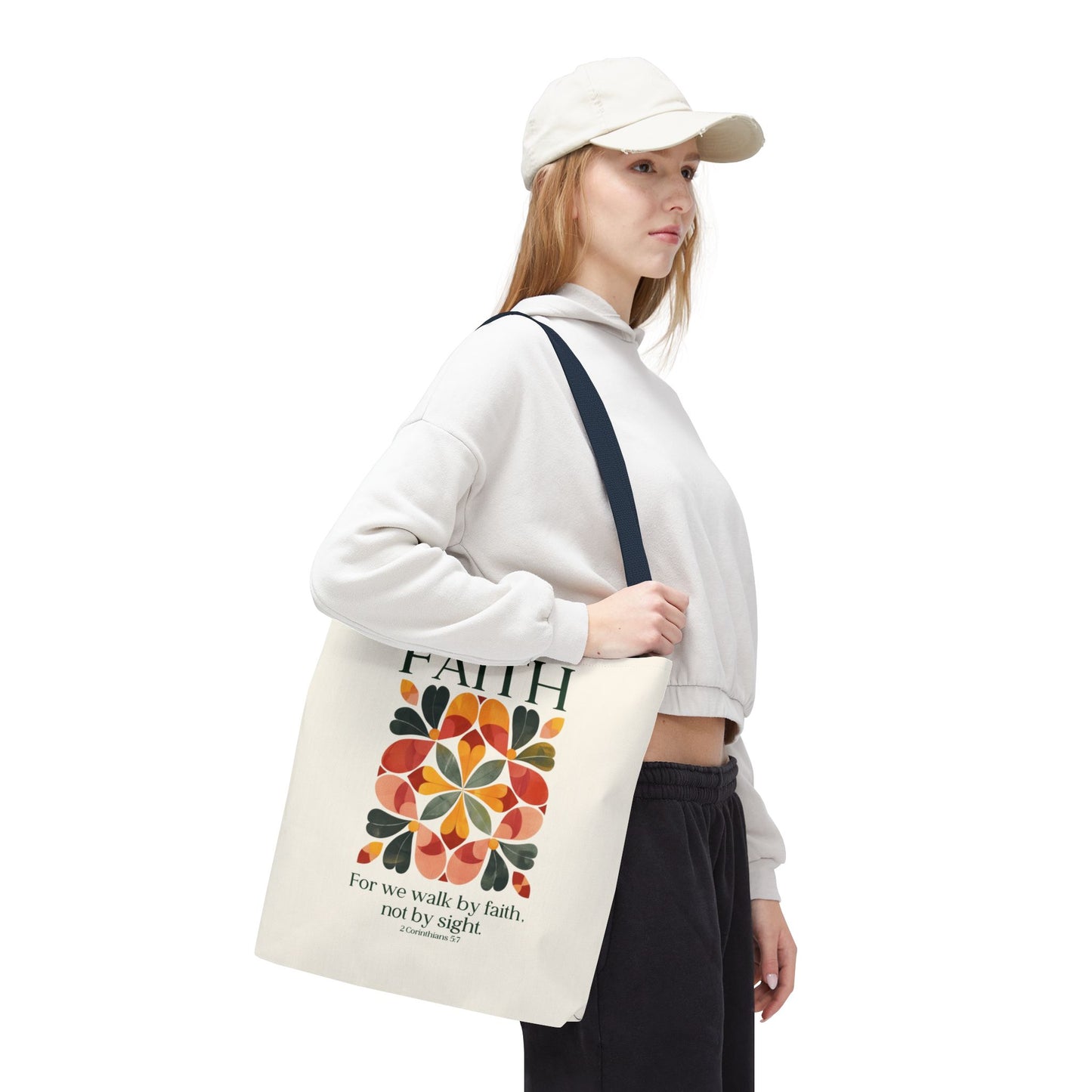 Christian tote bag, Faith Hope Love, Bible bag, Bible verse gift, Faith tote, Christian Girl gift, Baptism gift, Chruch bag, Scripture gift.