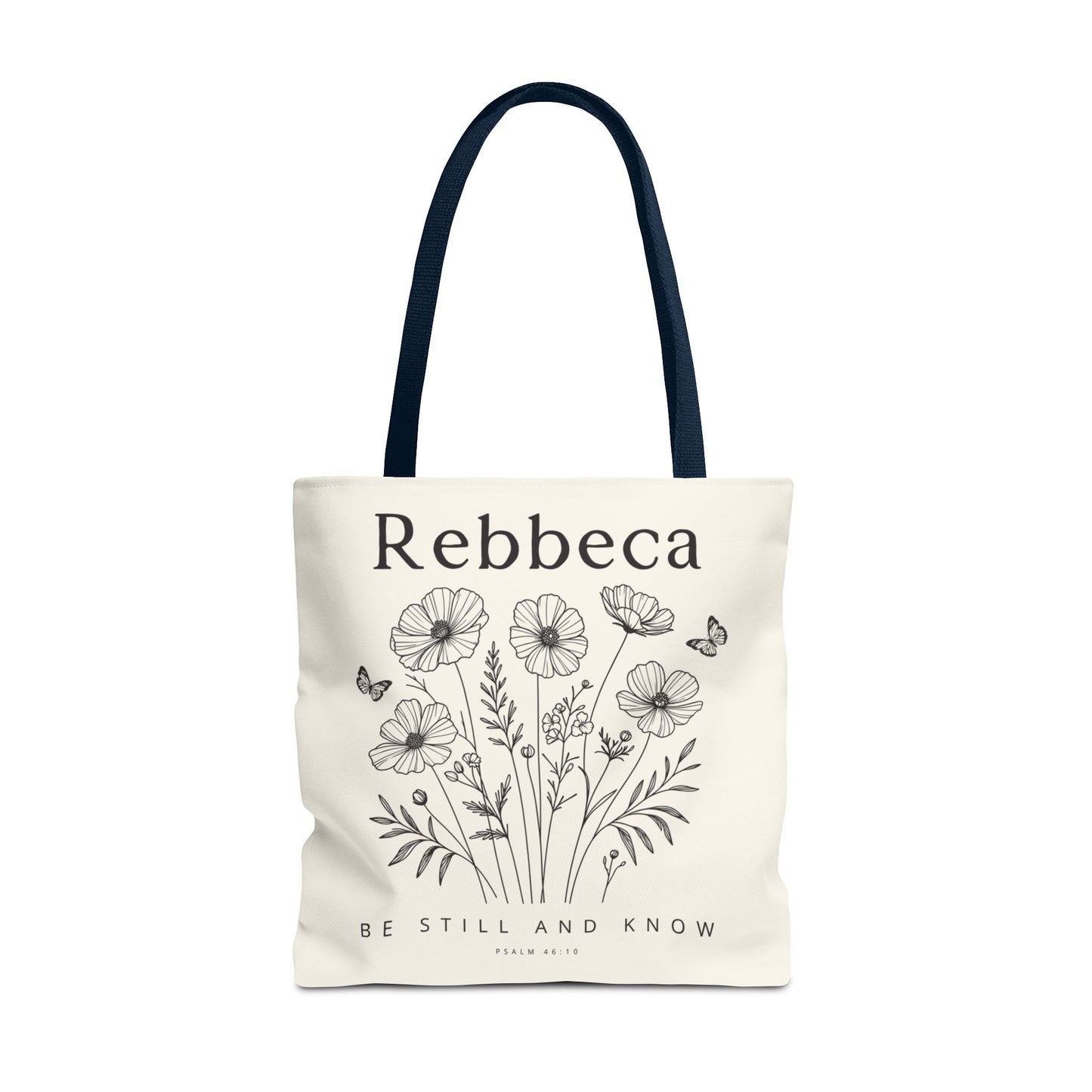Personalized tote bag, Wildflower tote bag, Bible verse bag, Faith tote bag, Book lovers Bag, Personalized gift,  Bible study bag.
