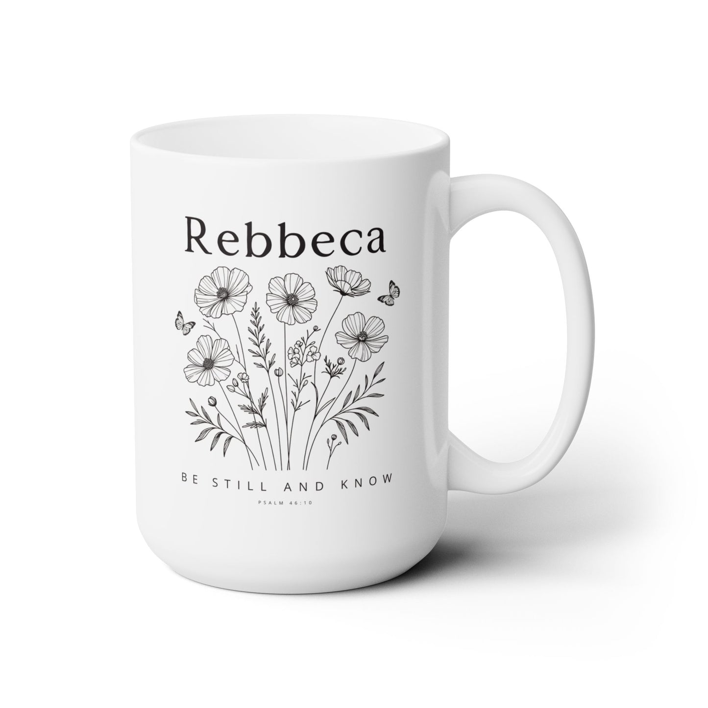 Personalized Wildflowers mug, Custom name mug,  Bible verse mugs, Faith gift mugs, Nature mug, Botanical tea cup,  mug gift, Christian mugs.
