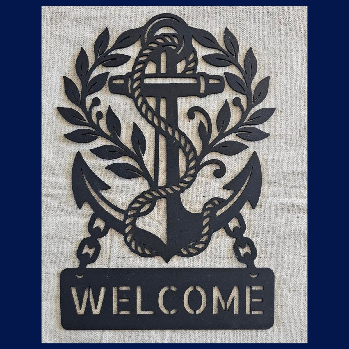 Personalized Nautical Metal Sign, Anchor Welcome Sign, Custom Family Name Sign, Beach House Decor, Coastal Address Sign, Boat lovers' gift.