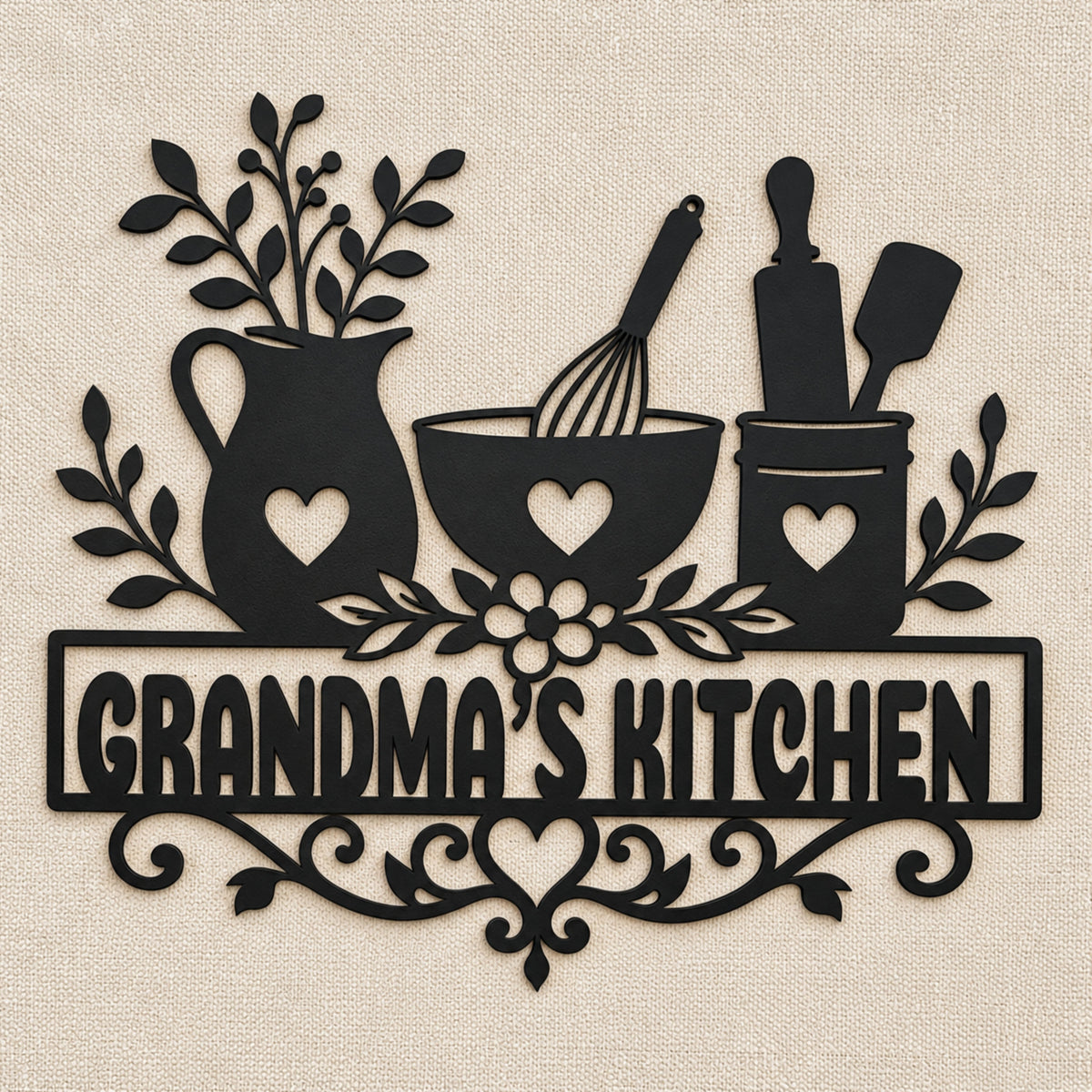 Personalized Kitchen Metal Sign, Custom Grandma Nana Kitchen Decor, Farmhouse Wall Art, Gift for Mom, Personalized Kitchen Gift, Home decor.