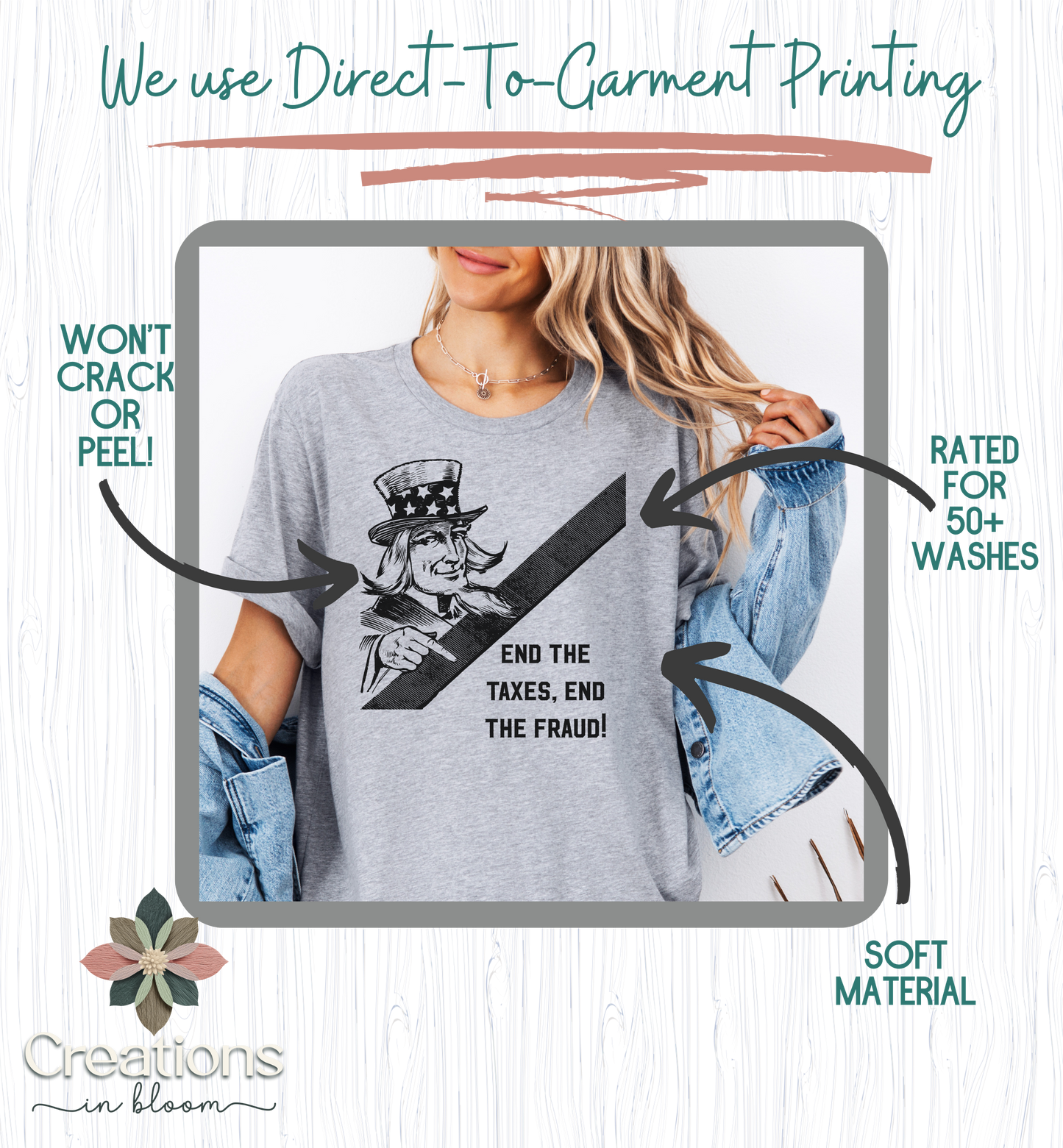 End the Taxes End the Fraud Shirt | Patriotic Uncle Sam Tee | Anti-Tax Shirt | Freedom USA Graphic Shirt | Liberty Political Statement Tee