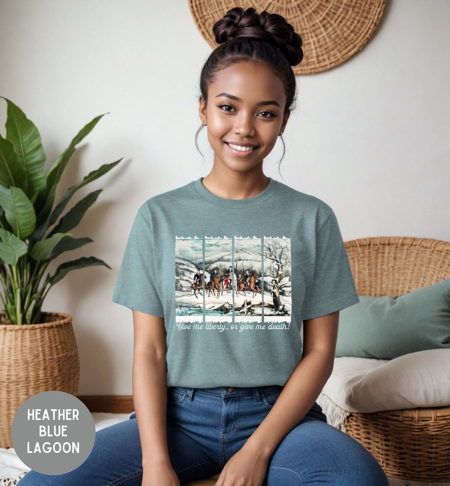 Give Me Liberty Or Give Me Death Shirt | Patriotic American History Tee | Revolutionary War Shirt | Freedom Shirt | Fourth of July Tee