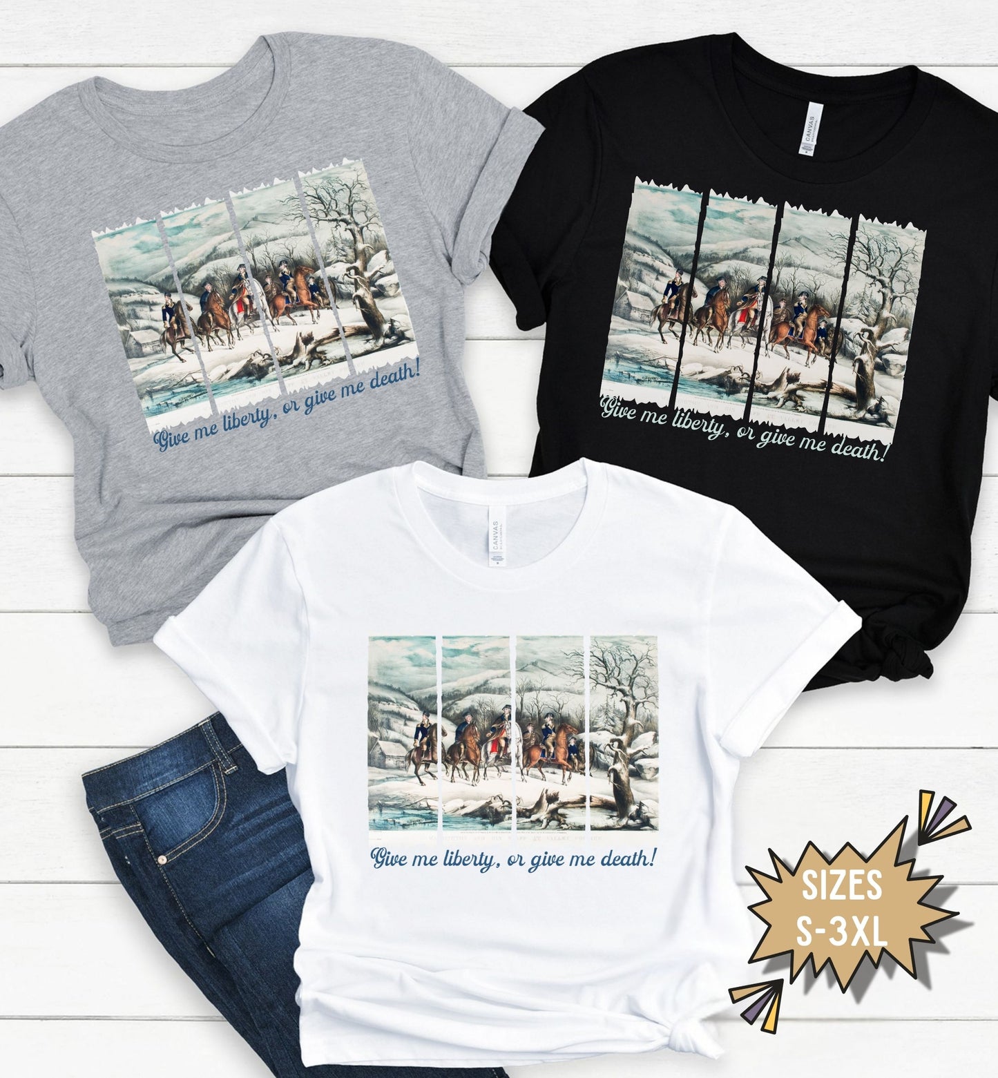 Give Me Liberty Or Give Me Death Shirt | Patriotic American History Tee | Revolutionary War Shirt | Freedom Shirt | Fourth of July Tee