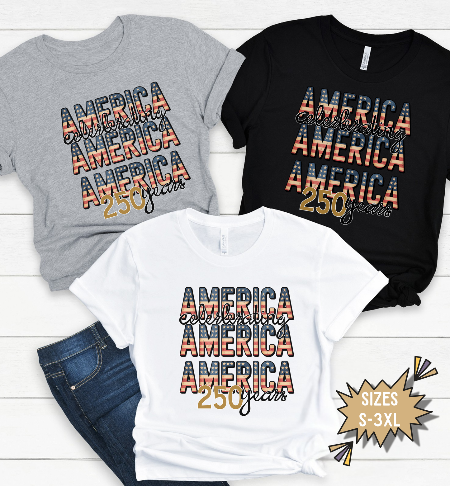 America Celebrating America 250 Years Shirt, Patriotic 1776 2026 Tee, USA 250th Anniversary Shirt, Fourth of July Shirt, Cute America shirt
