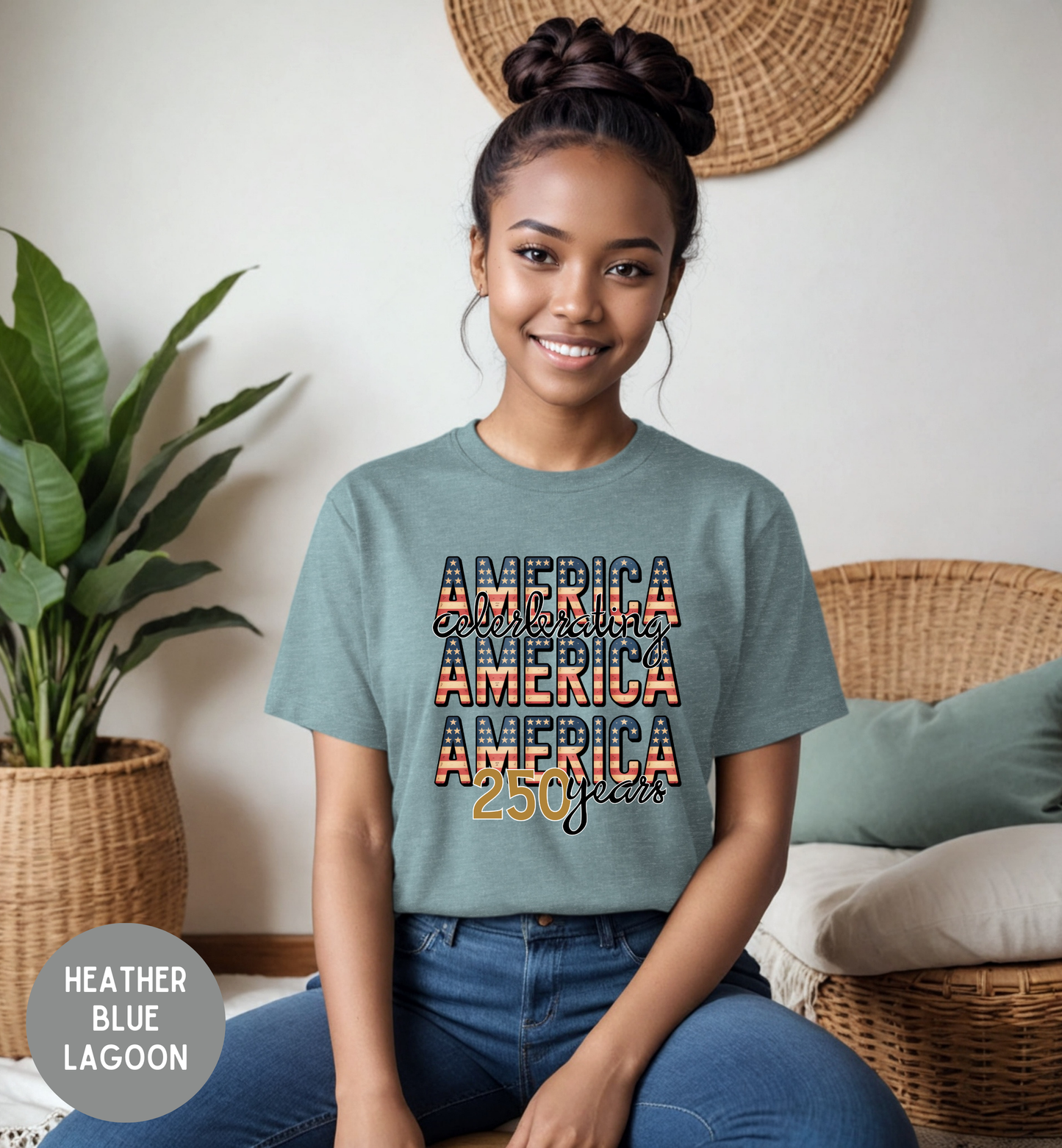 America Celebrating America 250 Years Shirt, Patriotic 1776 2026 Tee, USA 250th Anniversary Shirt, Fourth of July Shirt, Cute America shirt