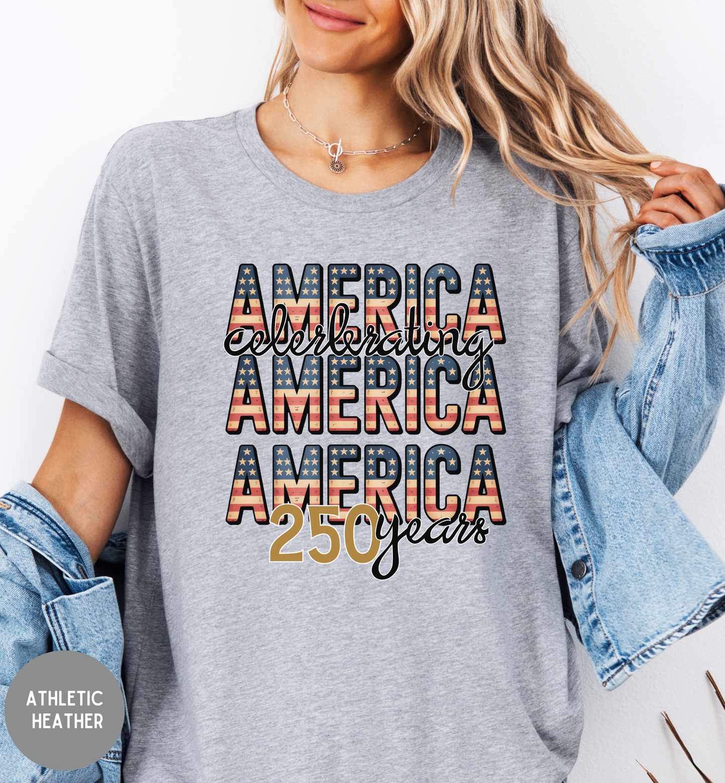America Celebrating America 250 Years Shirt, Patriotic 1776 2026 Tee, USA 250th Anniversary Shirt, Fourth of July Shirt, Cute America shirt