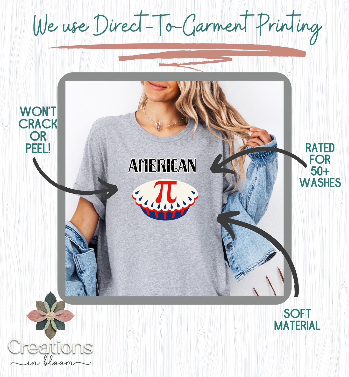 American Pi T-Shirt | Funny Patriotic Math Shirt | Fourth of July Pie Tee | Unisex Americana Graphic Shirt