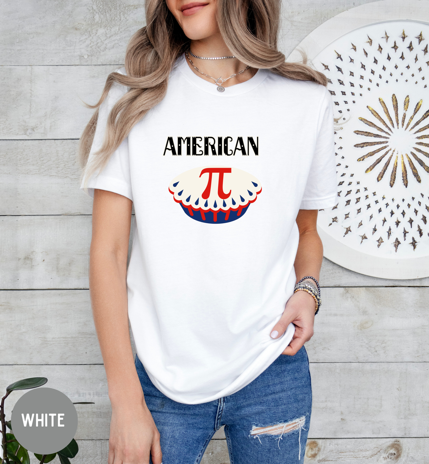 American Pi T-Shirt | Funny Patriotic Math Shirt | Fourth of July Pie Tee | Unisex Americana Graphic Shirt