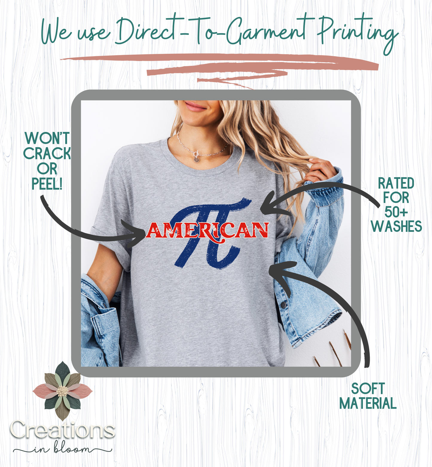 American Pi T-Shirt | Patriotic Math Shirt | Funny Americana Graphic Tee | Fourth of July Unisex Shirt