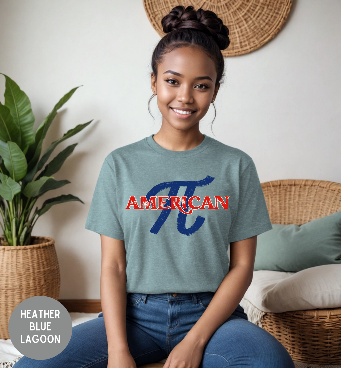 American Pi T-Shirt | Patriotic Math Shirt | Funny Americana Graphic Tee | Fourth of July Unisex Shirt