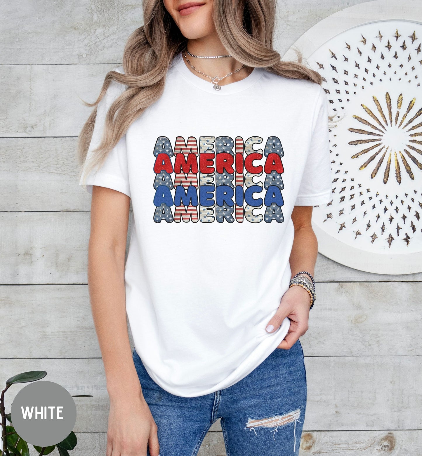 America Patriotic TShirt, Red White Blue, USA Graphic Tee, Fourth of July Shirt, Patriotic tee, Stars and Stripes, Americas 250th, USA Pride