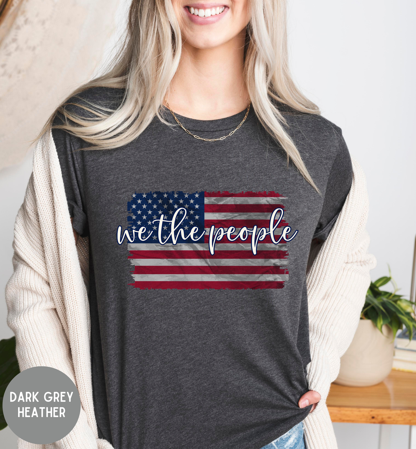 We The People Patriotic T-Shirt | Vintage American Flag Shirt | Freedom Graphic Tee | USA Constitution Shirt | Unisex Fourth of July Tee