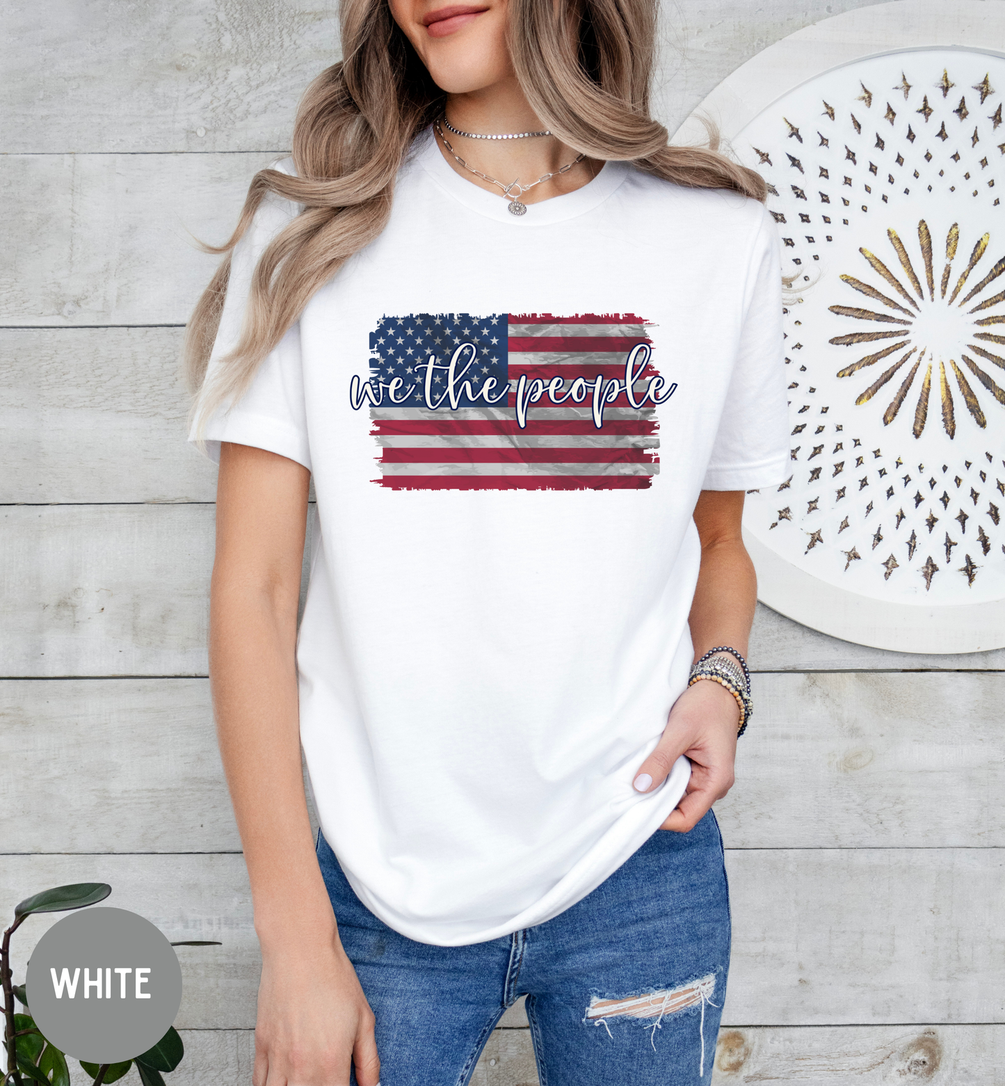 We The People Patriotic T-Shirt | Vintage American Flag Shirt | Freedom Graphic Tee | USA Constitution Shirt | Unisex Fourth of July Tee