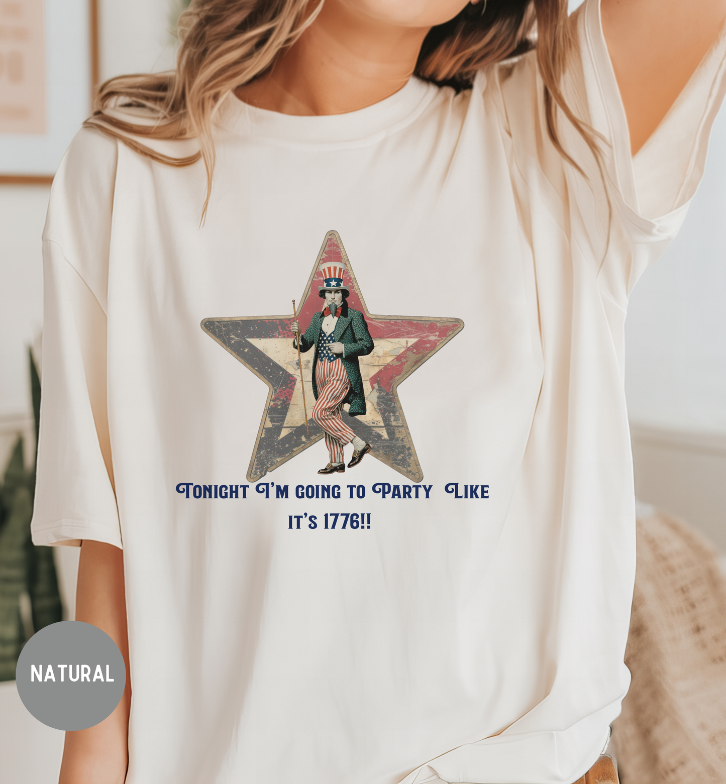 Tonight I'm Going to Party Like It's 1776 T-Shirt | Patriotic Uncle Sam | Funny 4th of July Tee | Vintage America Graphic | Unisex USA Shirt