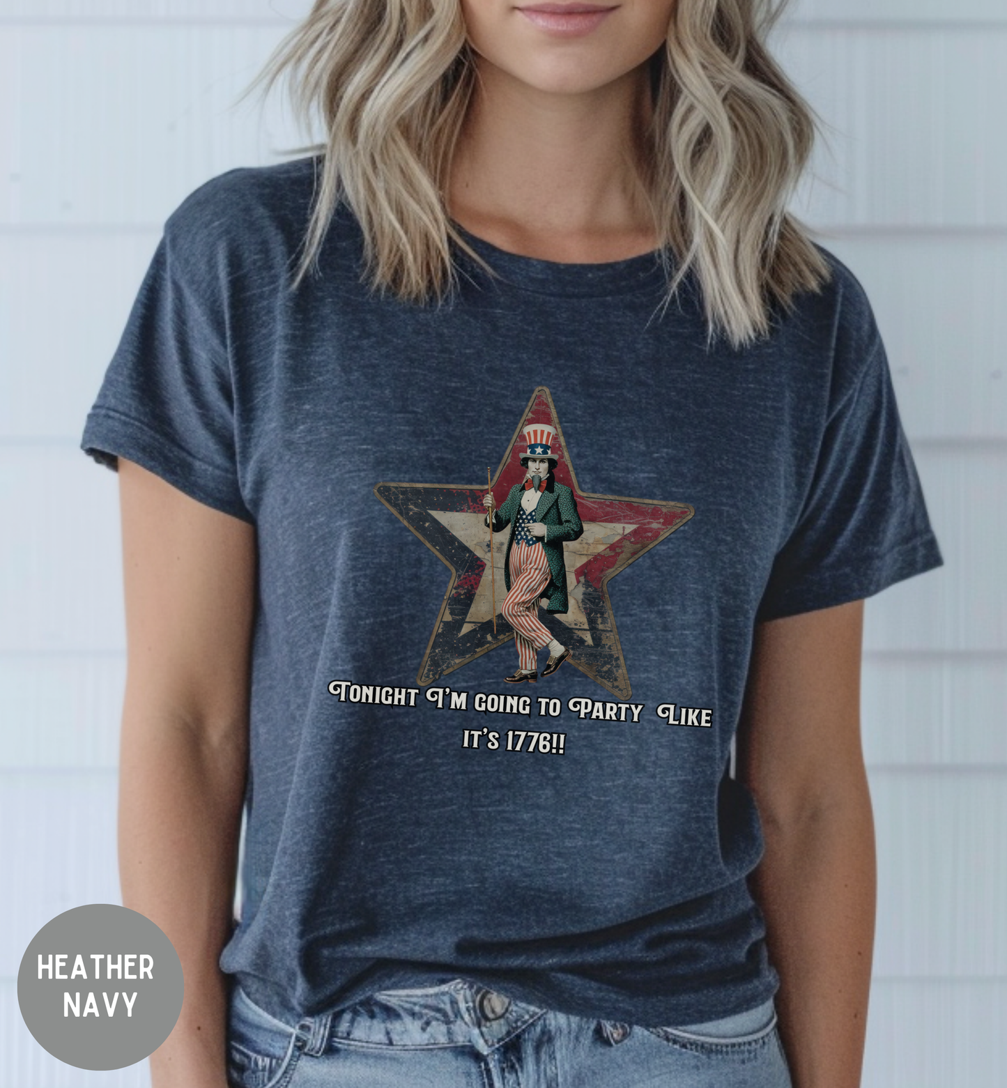 Tonight I'm Going to Party Like It's 1776 T-Shirt | Patriotic Uncle Sam | Funny 4th of July Tee | Vintage America Graphic | Unisex USA Shirt