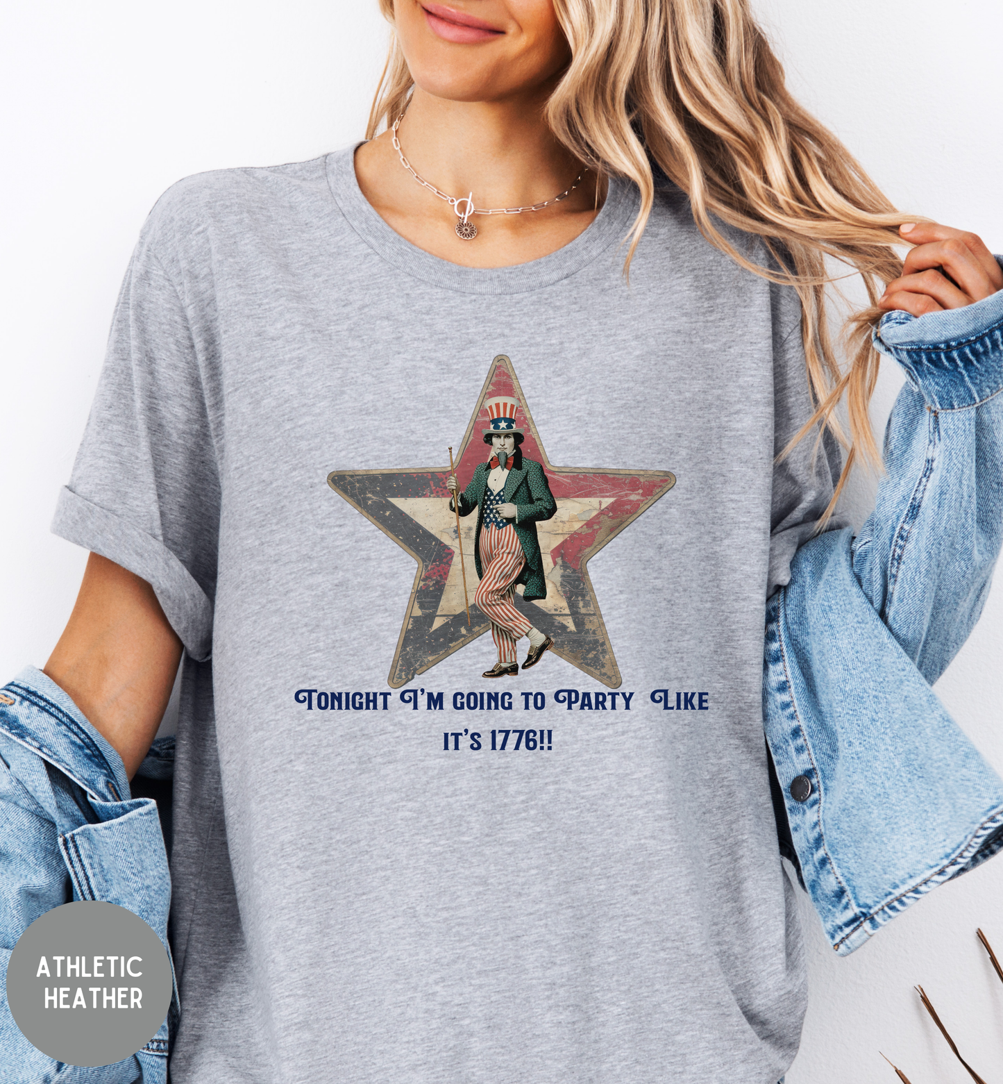 Tonight I'm Going to Party Like It's 1776 T-Shirt | Patriotic Uncle Sam | Funny 4th of July Tee | Vintage America Graphic | Unisex USA Shirt