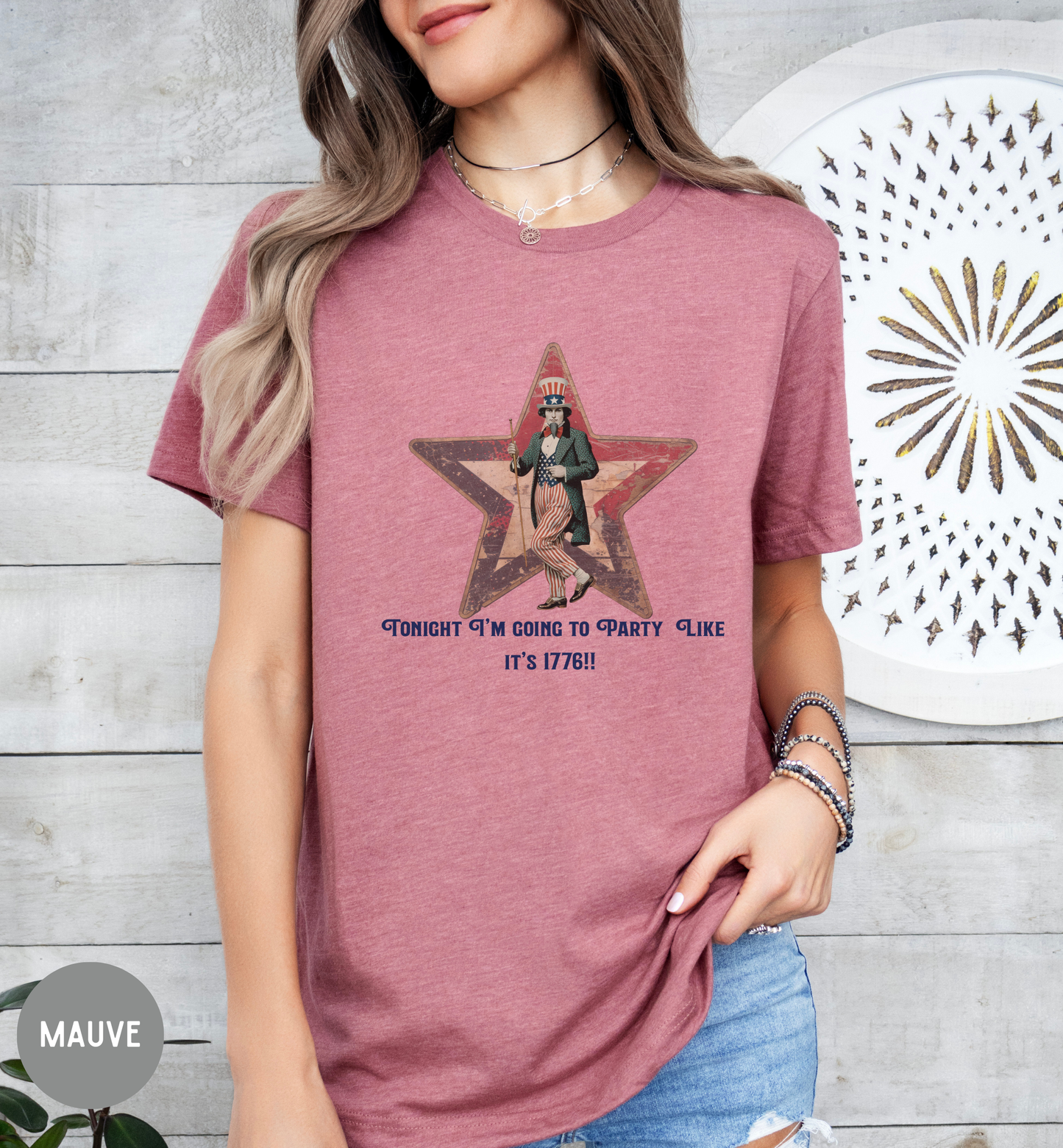 Tonight I'm Going to Party Like It's 1776 T-Shirt | Patriotic Uncle Sam | Funny 4th of July Tee | Vintage America Graphic | Unisex USA Shirt