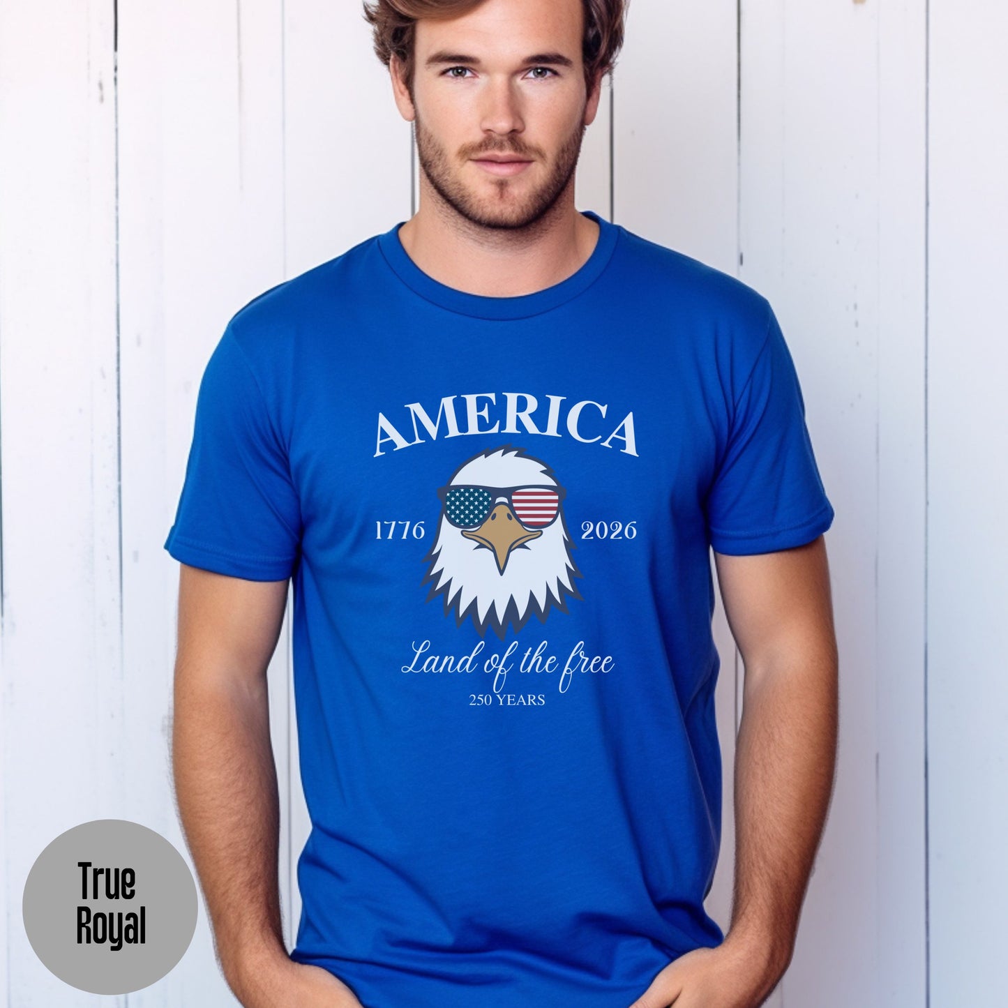 America 250th Anniversary Shirt, Patriotic Eagle tee, Land of the Free, USA Independence, Men's Patriotic shirt, Fourth of July, 1776 - 2026