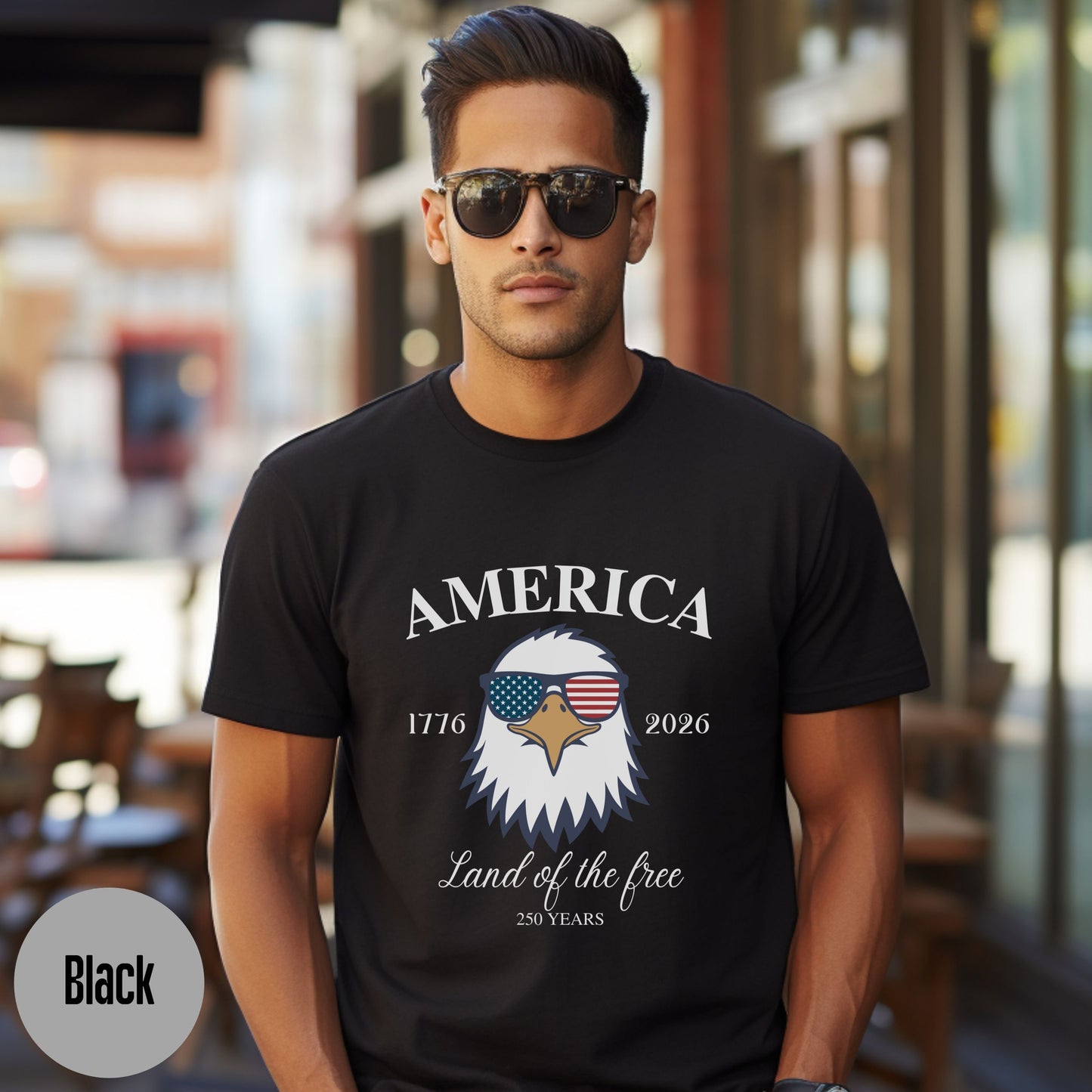 America 250th Anniversary Shirt, Patriotic Eagle tee, Land of the Free, USA Independence, Men's Patriotic shirt, Fourth of July, 1776 - 2026