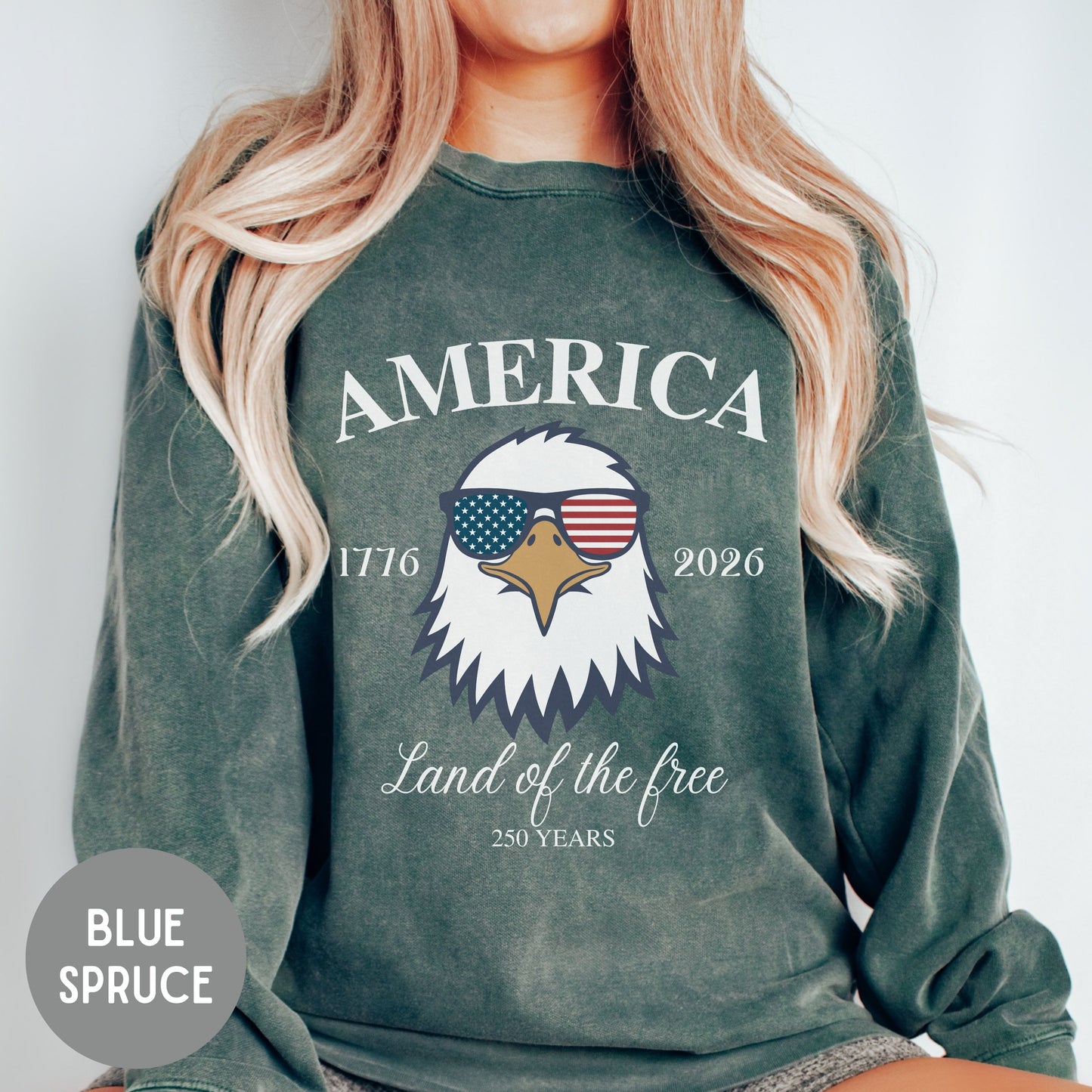 Land of the Free, America 1776-2026 Sweater, Red White Blue, American Eagle Tee, Fourth of July Shirt, Patriotic tee, Stars & Stripes, USA