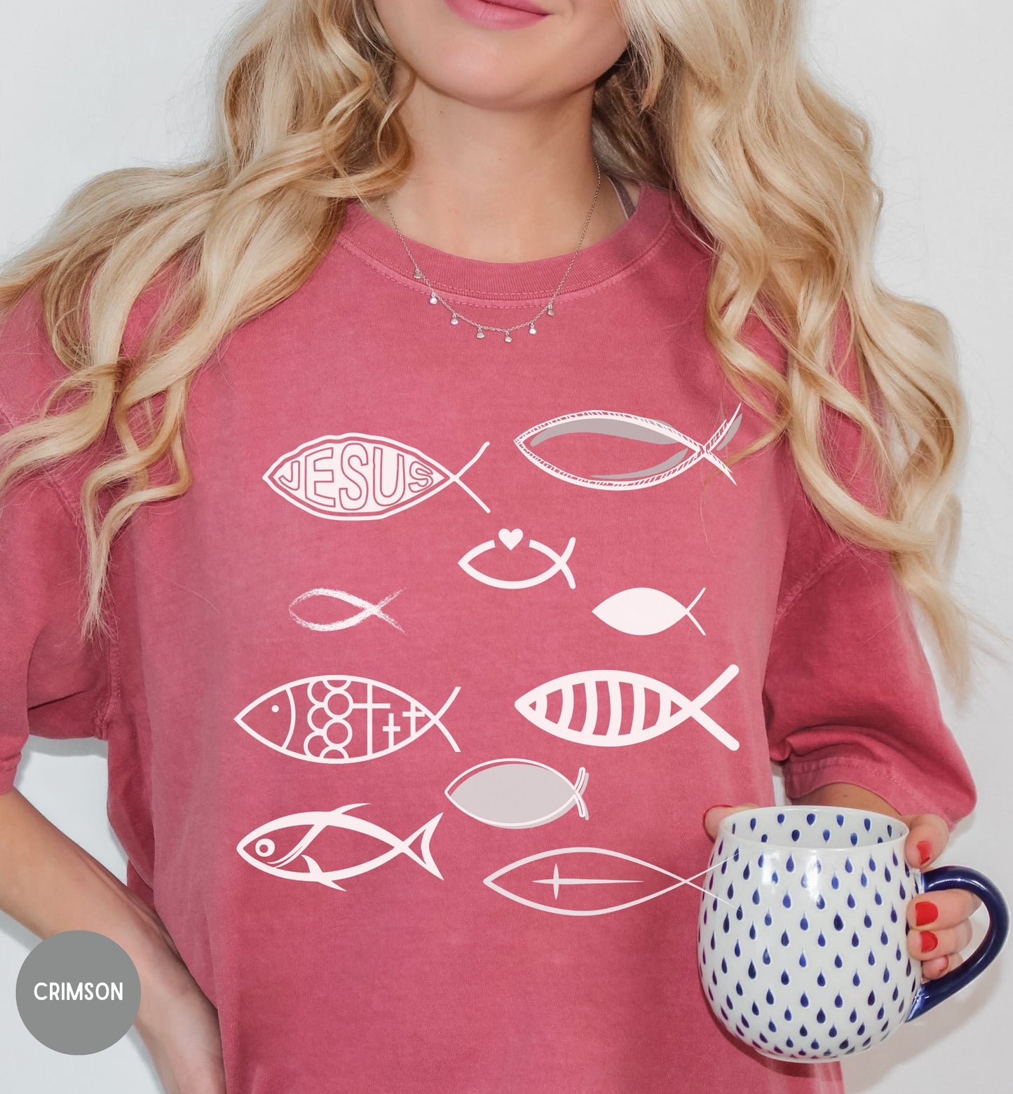 Jesus fish, Bible story -Jesus feeds the 5000, Christian t-shirt, Religious apparel, Faith shirt, Inspirational bible tee, Christian gift.
