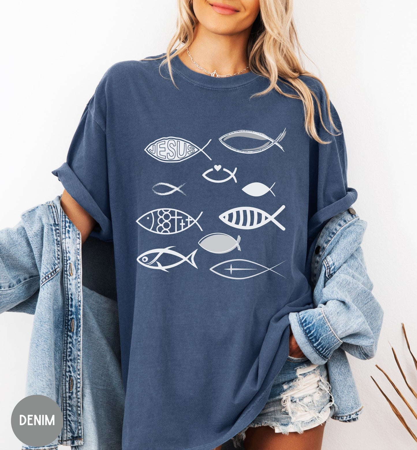 Jesus fish, Bible story -Jesus feeds the 5000, Christian t-shirt, Religious apparel, Faith shirt, Inspirational bible tee, Christian gift.
