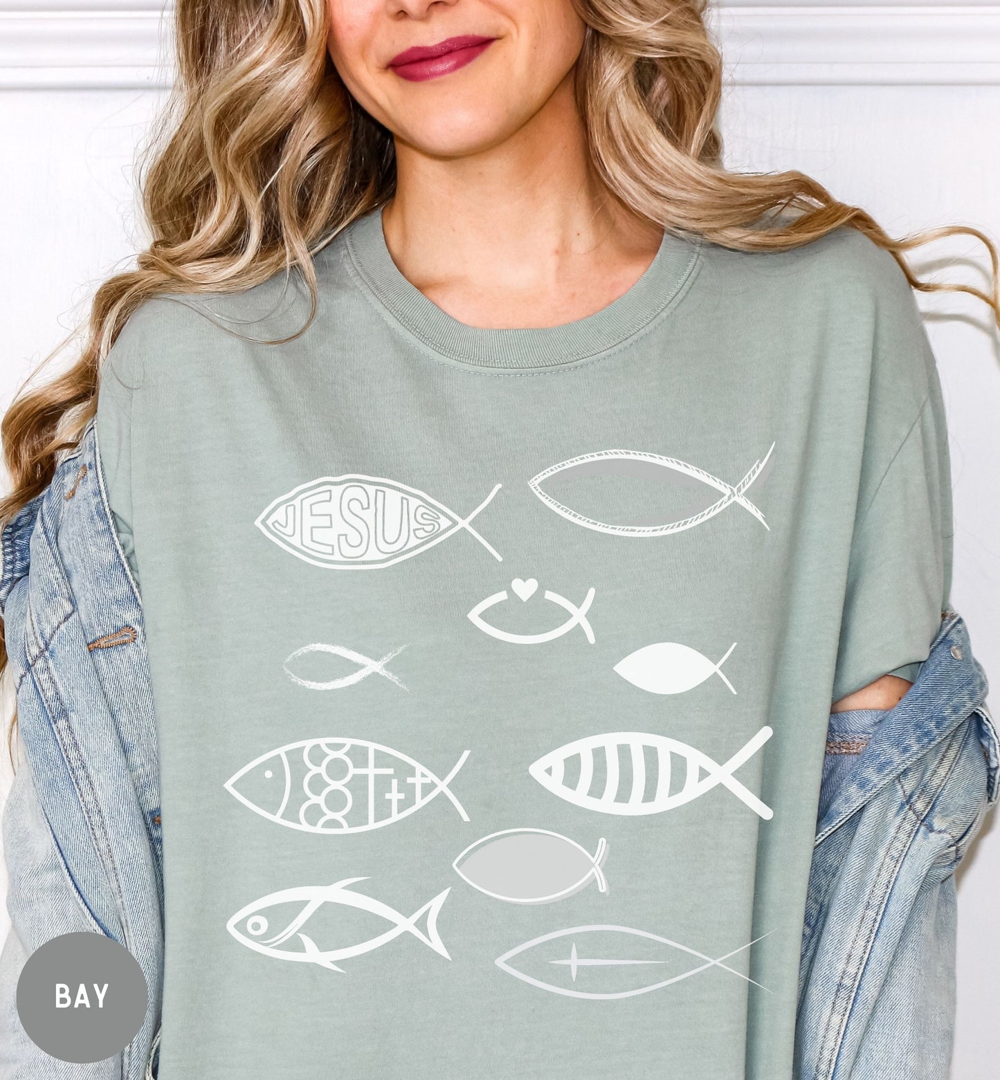 Jesus fish, Bible story -Jesus feeds the 5000, Christian t-shirt, Religious apparel, Faith shirt, Inspirational bible tee, Christian gift.