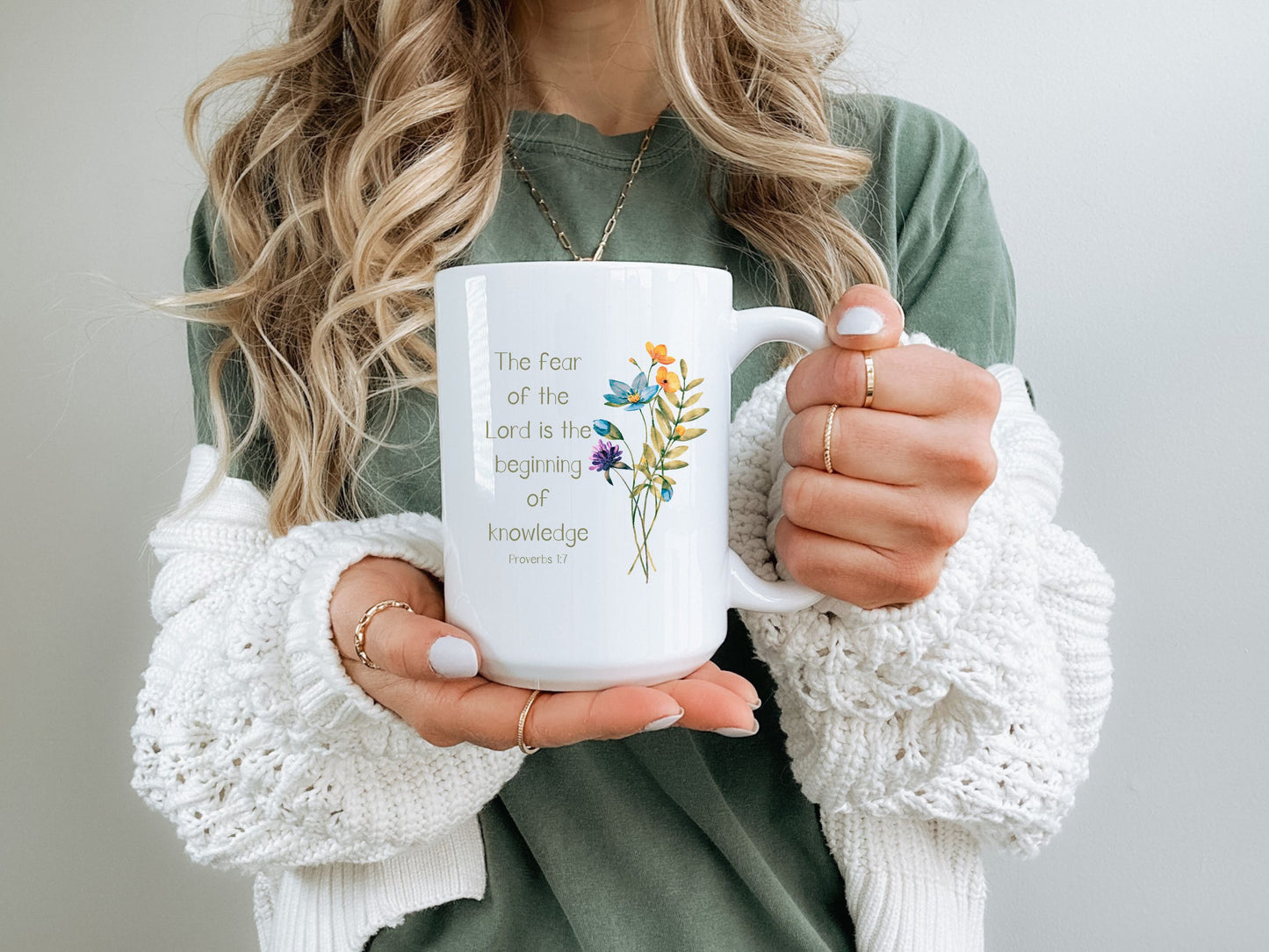 Trust in the Lord Christian coffee mug, Proverbs 3, bible verse, Faith gifts for women, Floral mug for mom, Mothers day or birthday gift.