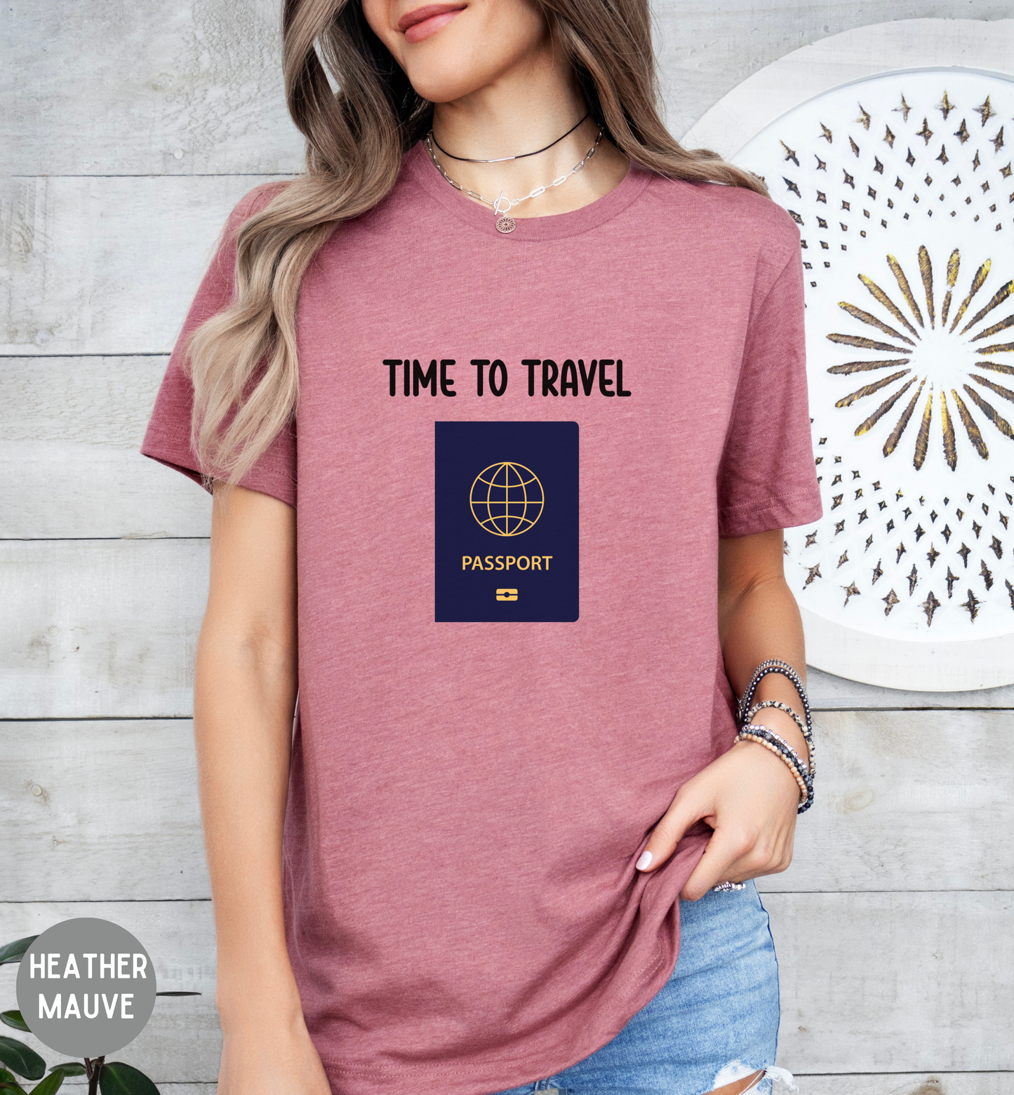 Time to Travel T-Shirt | Passport Graphic Tee | Travel Lover Shirt | Adventure Quote Top | Wanderlust Unisex Travel Tee
