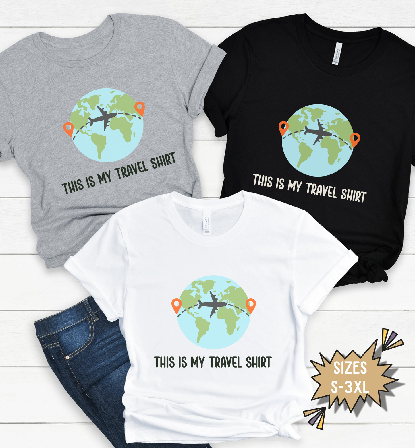 This Is My Travel Shirt | Funny Travel T-Shirt | Wanderlust Graphic Tee | Vacation Outfit Shirt | Unisex Adventure Top
