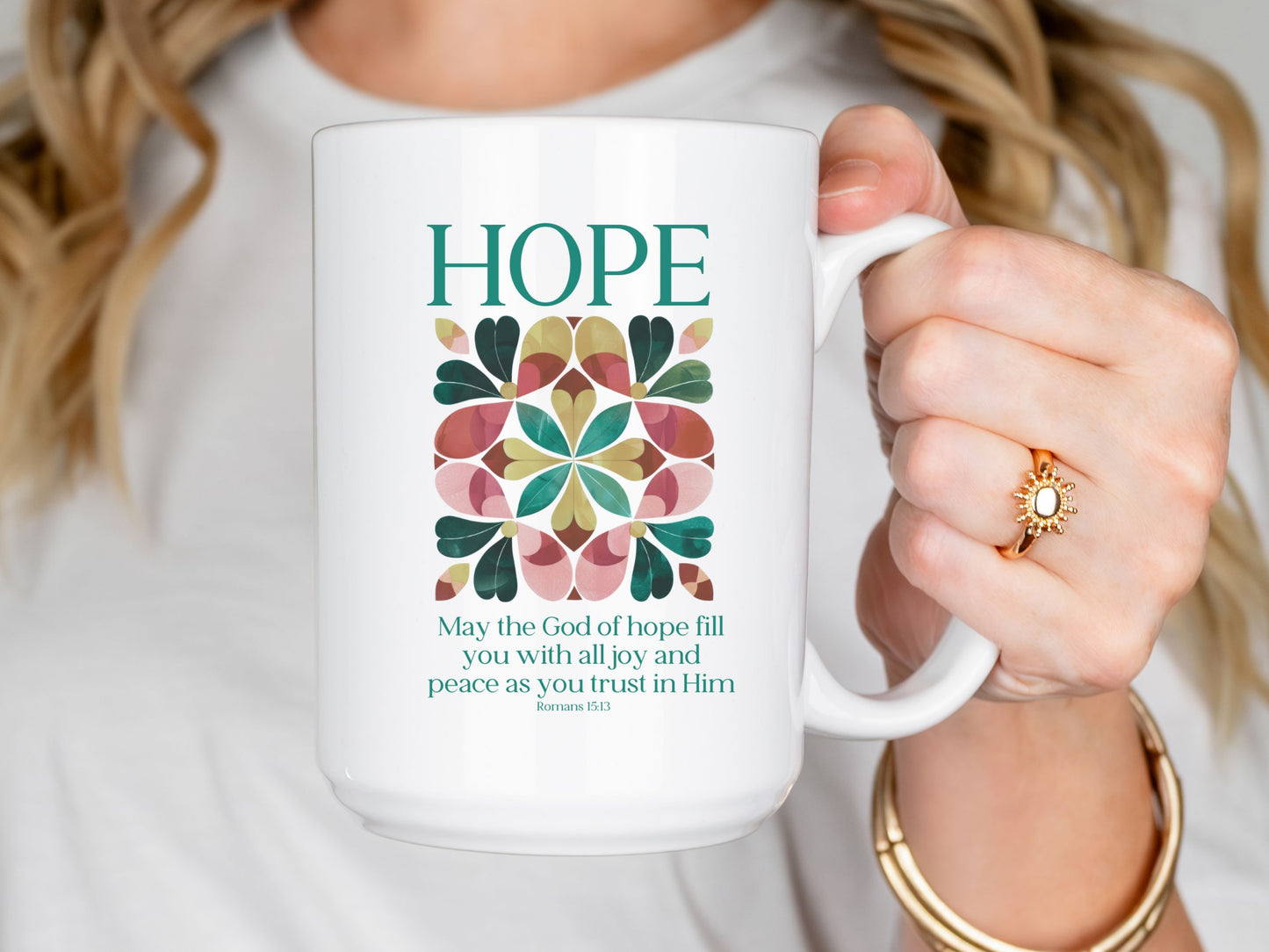 Faith Hope Love, Bible verse mugs, Faith gift mugs, Nature mug, Botanical tea cup,  mug gift, Christian mugs, Religious gifts, Gift for her.