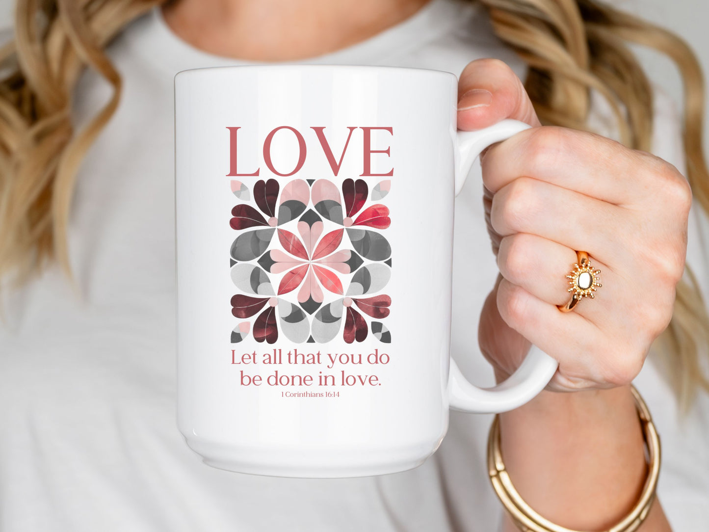 Faith Hope Love, Bible verse mugs, Faith gift mugs, Nature mug, Botanical tea cup,  mug gift, Christian mugs, Religious gifts, Gift for her.