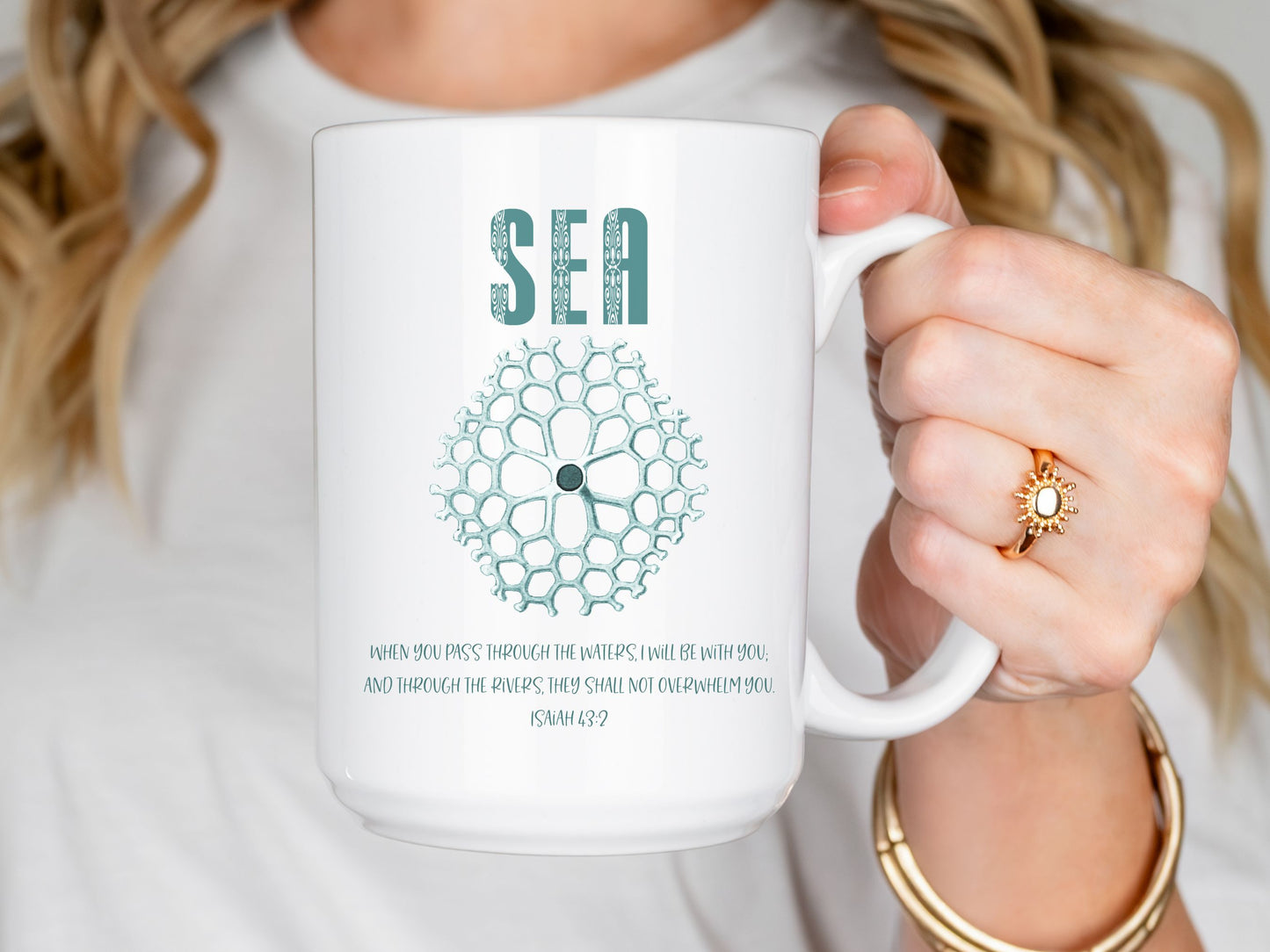 Sun, Salt and Sea- Beach Coffee Mugs, Bible verse mugs, Christian mug, Beach house gifts, Inspirational mugs, Faith mugs, Christian gifts.