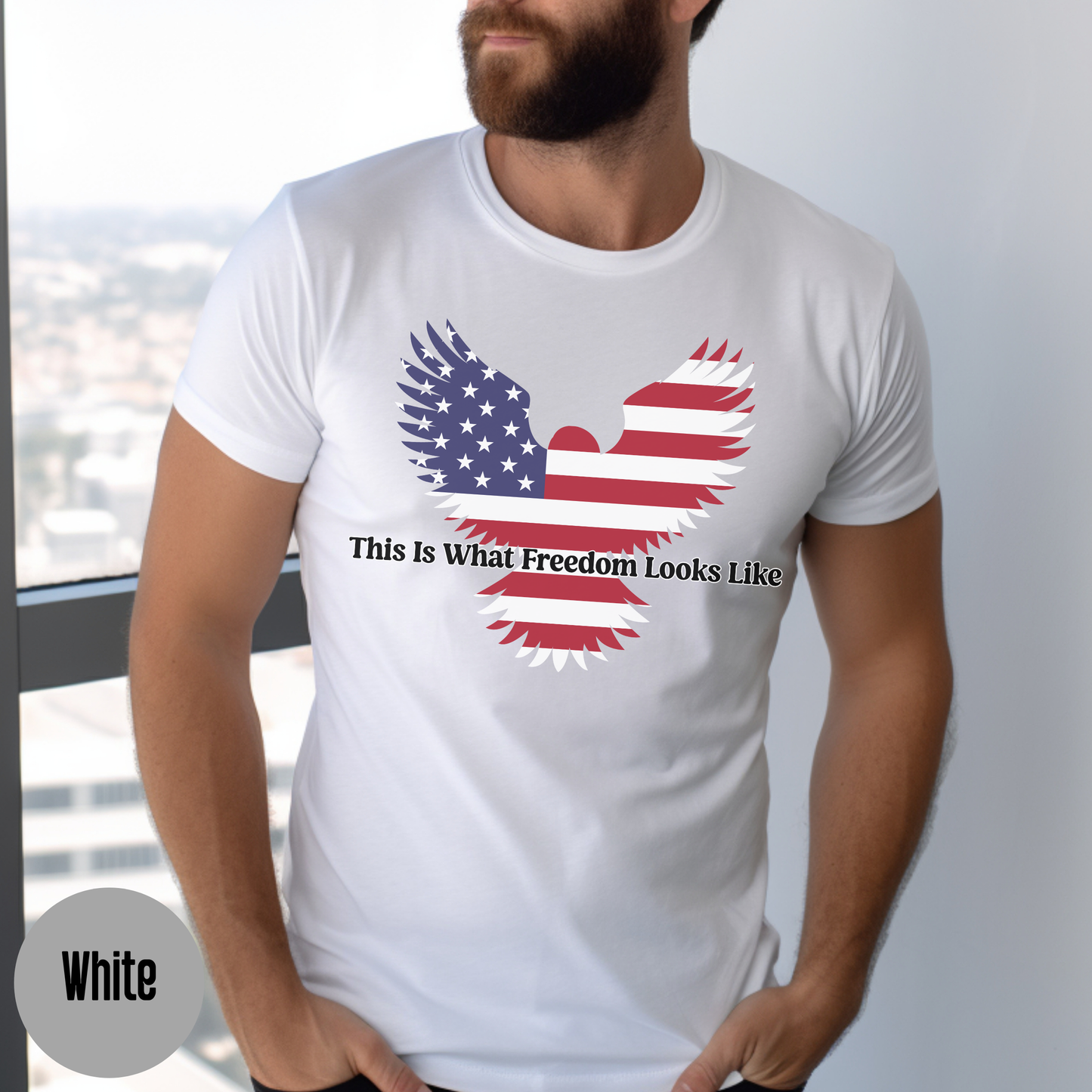 This Is What Freedom Looks Like T-Shirt,  Patriotic Eagle USA Shirt, American Flag Graphic, 4th of July Shirt, Veteran Support Tee, Unisex