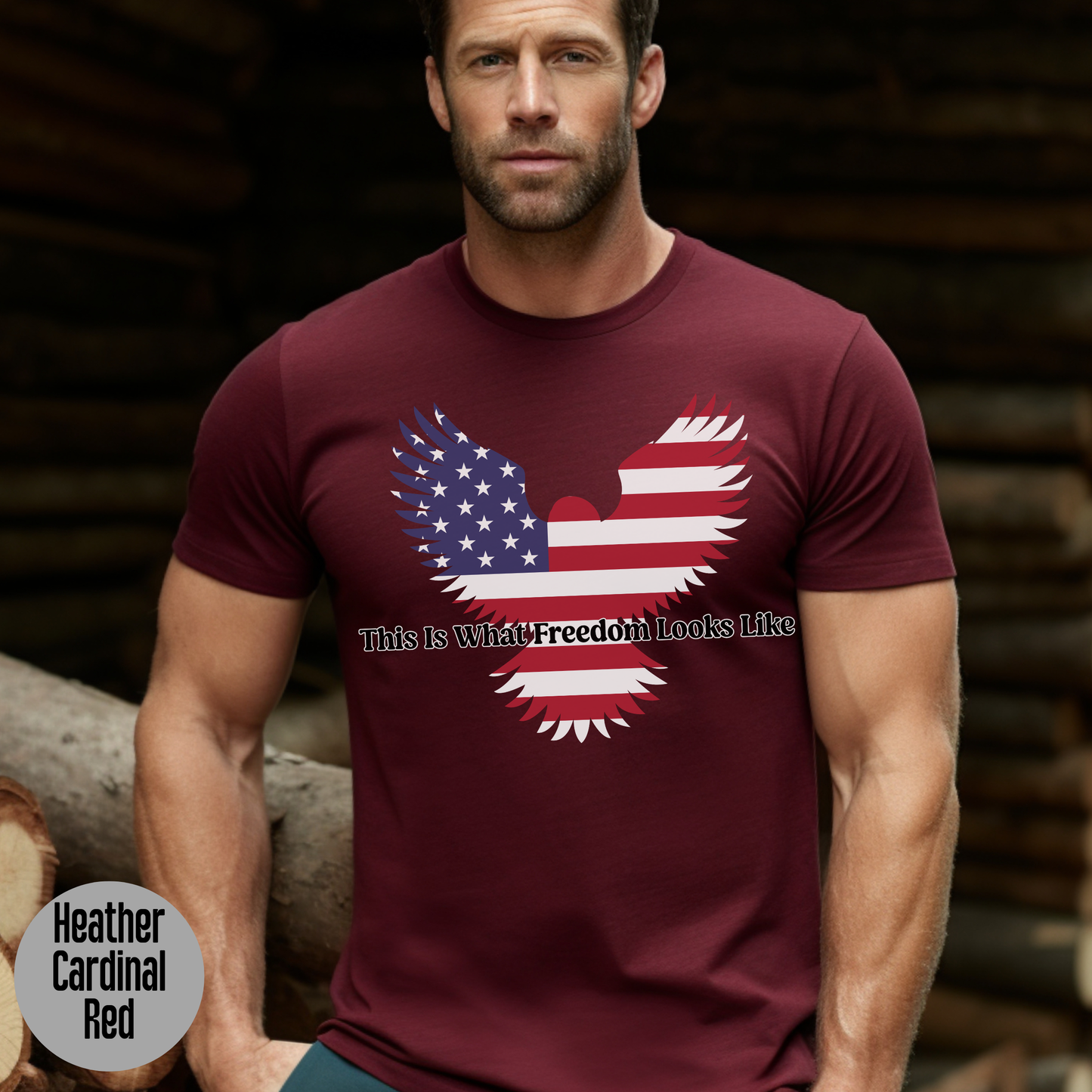 This Is What Freedom Looks Like T-Shirt,  Patriotic Eagle USA Shirt, American Flag Graphic, 4th of July Shirt, Veteran Support Tee, Unisex