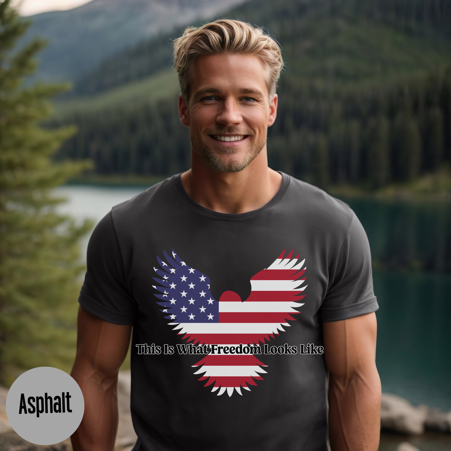 This Is What Freedom Looks Like T-Shirt,  Patriotic Eagle USA Shirt, American Flag Graphic, 4th of July Shirt, Veteran Support Tee, Unisex