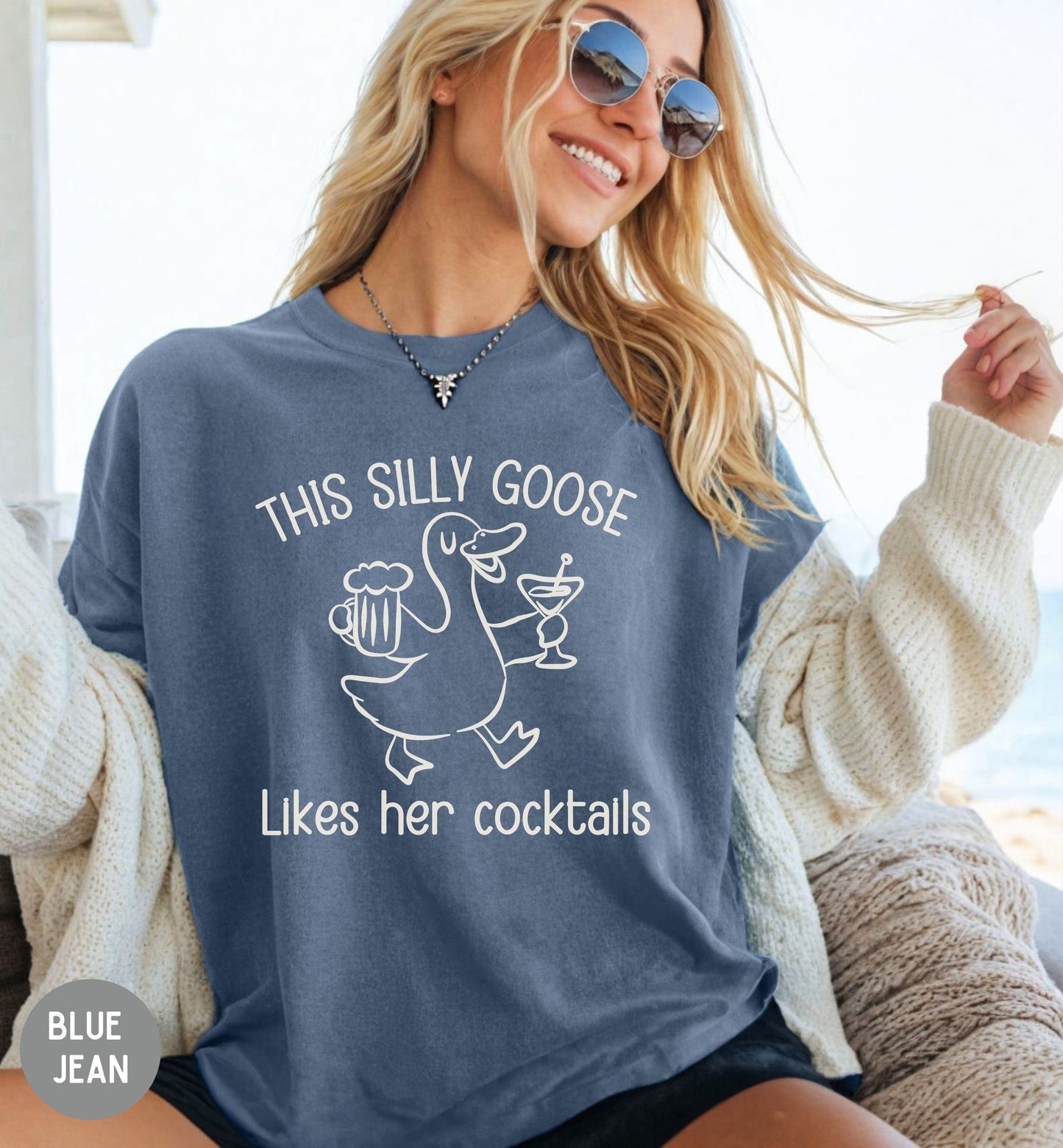 This Silly Goose Shirt, Funny Goose Cocktail Tee, Girls Night Shirt, Cute Drinking Shirt, Bachelorette Party Tee, Humor Graphic Tee.