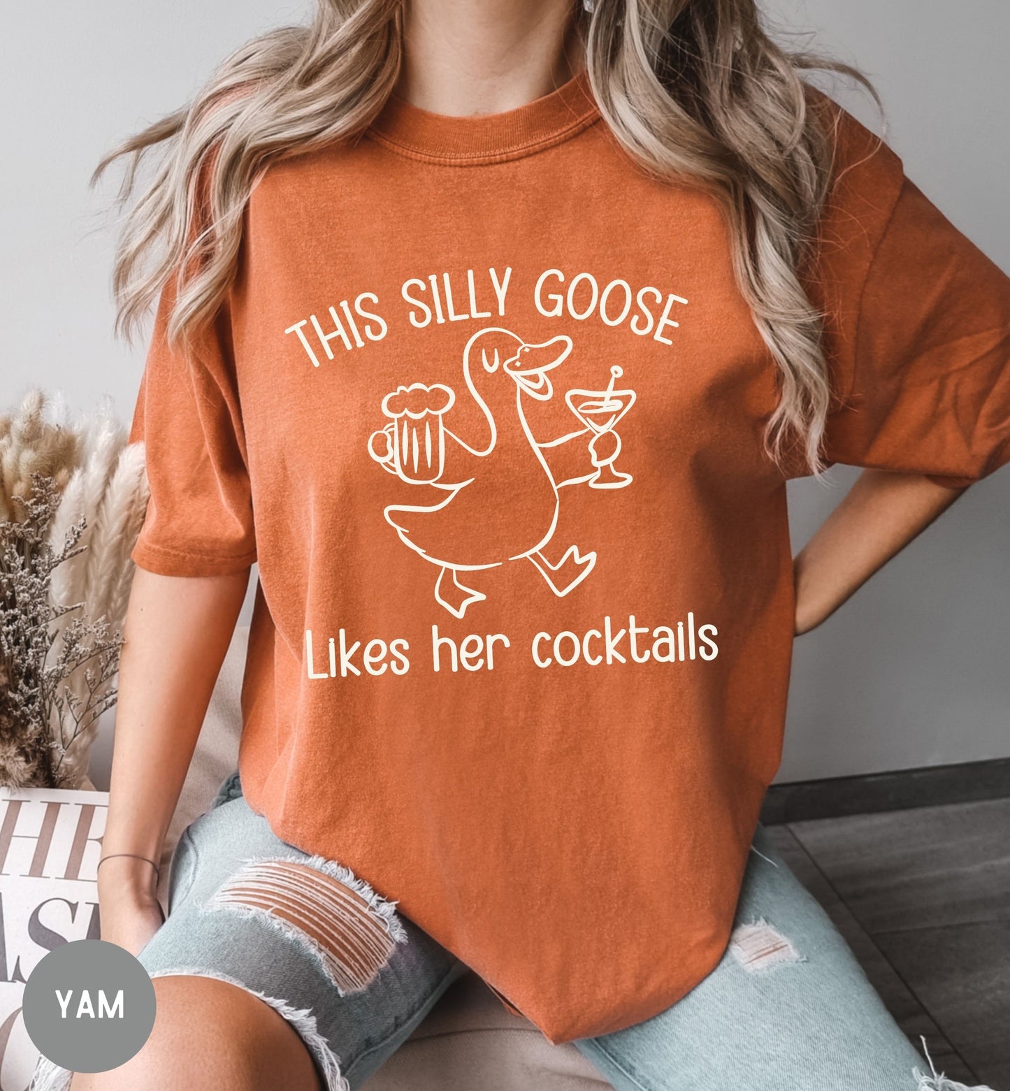 This Silly Goose Shirt, Funny Goose Cocktail Tee, Girls Night Shirt, Cute Drinking Shirt, Bachelorette Party Tee, Humor Graphic Tee.