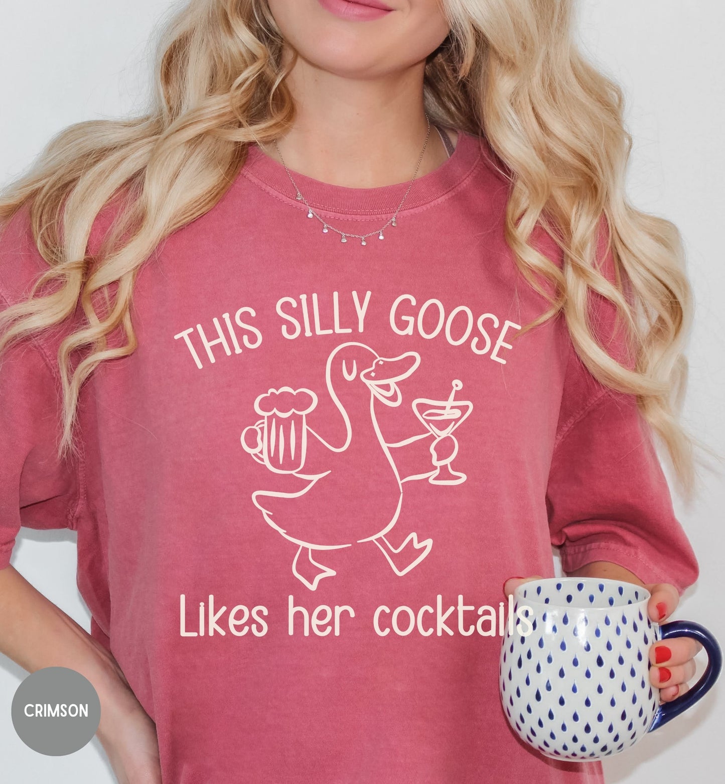 This Silly Goose Shirt, Funny Goose Cocktail Tee, Girls Night Shirt, Cute Drinking Shirt, Bachelorette Party Tee, Humor Graphic Tee.