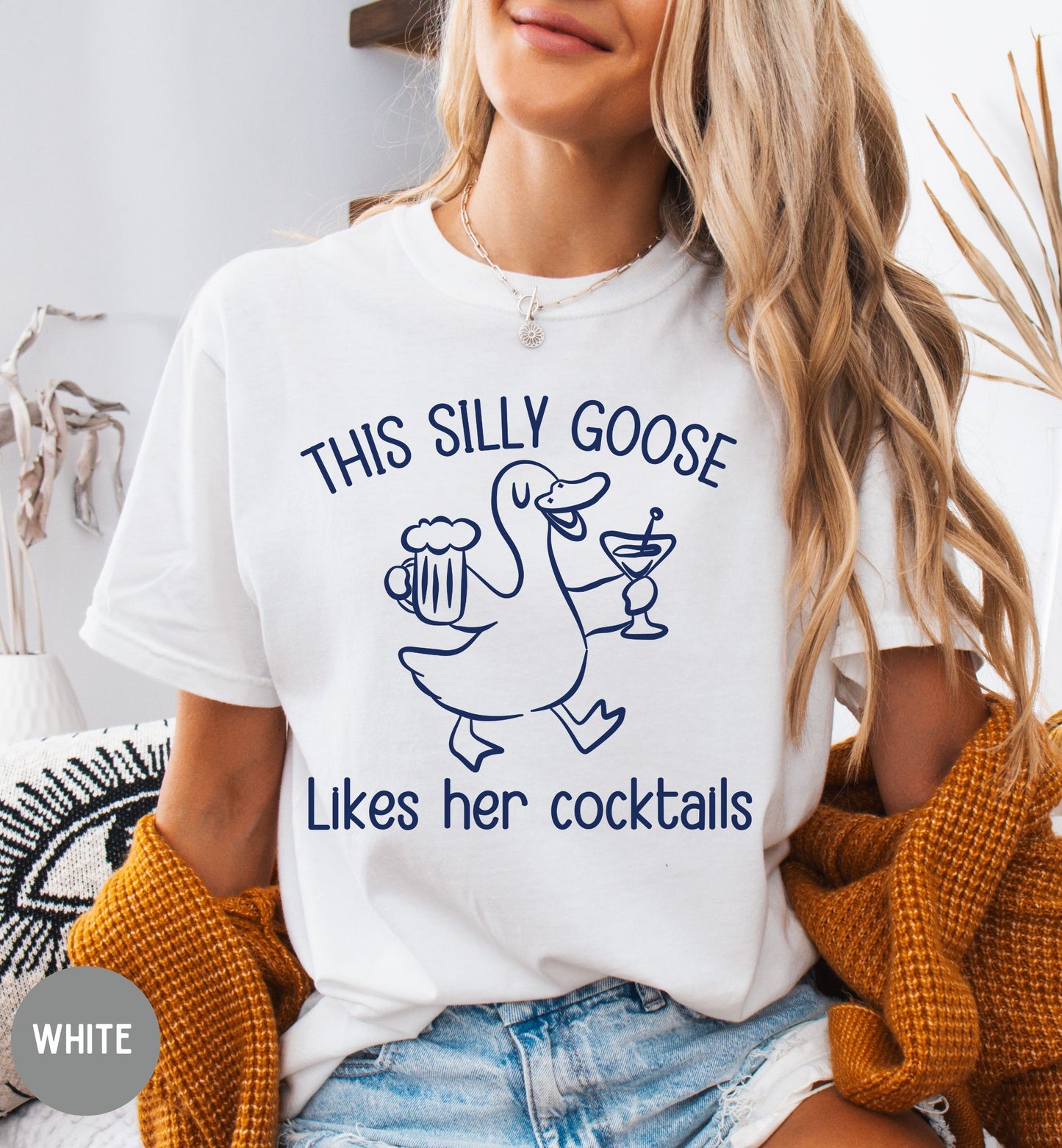 This Silly Goose Shirt, Funny Goose Cocktail Tee, Girls Night Shirt, Cute Drinking Shirt, Bachelorette Party Tee, Humor Graphic Tee.