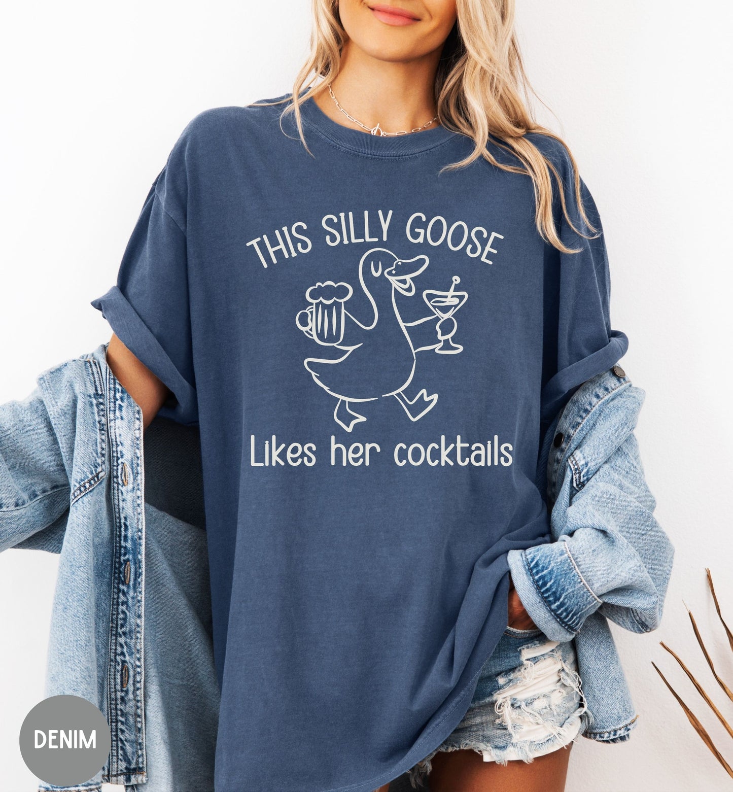 This Silly Goose Shirt, Funny Goose Cocktail Tee, Girls Night Shirt, Cute Drinking Shirt, Bachelorette Party Tee, Humor Graphic Tee.
