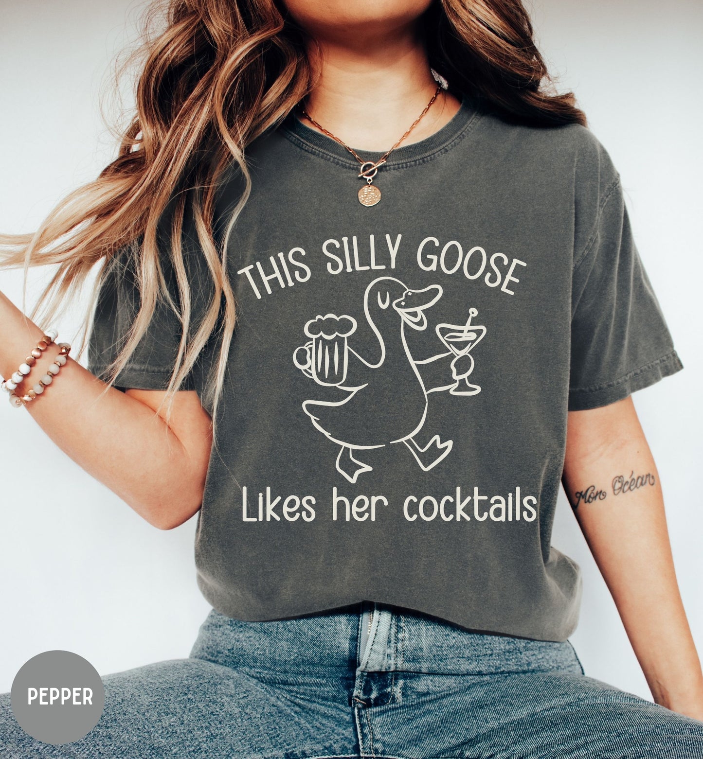 This Silly Goose Shirt, Funny Goose Cocktail Tee, Girls Night Shirt, Cute Drinking Shirt, Bachelorette Party Tee, Humor Graphic Tee.