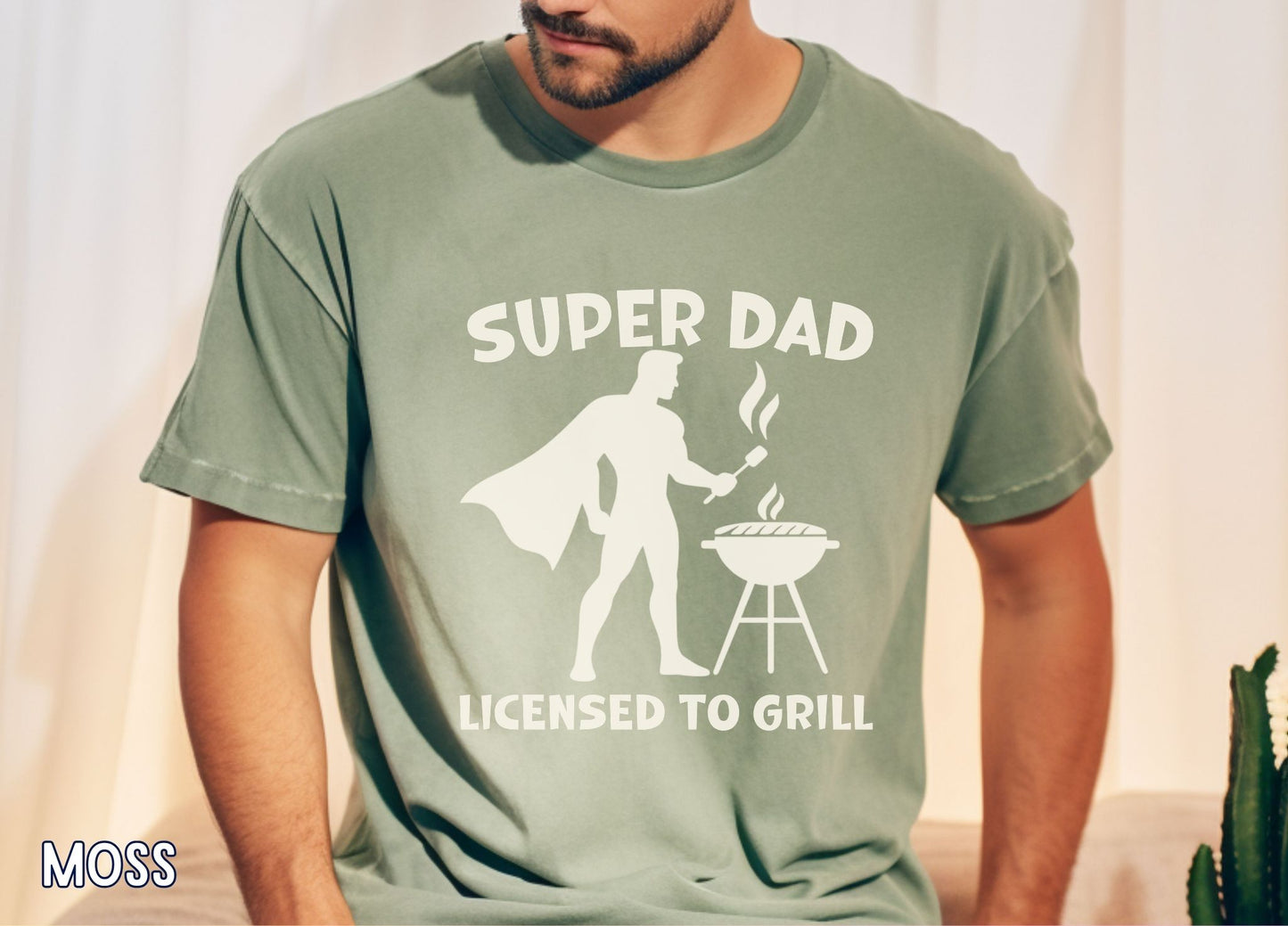 Super Dad Licensed to Grill Shirt, Funny Dad BBQ Tee, Father's Day Gift, Grill Master Dad Shirt, BBQ Dad Tee, Gift for Dad.